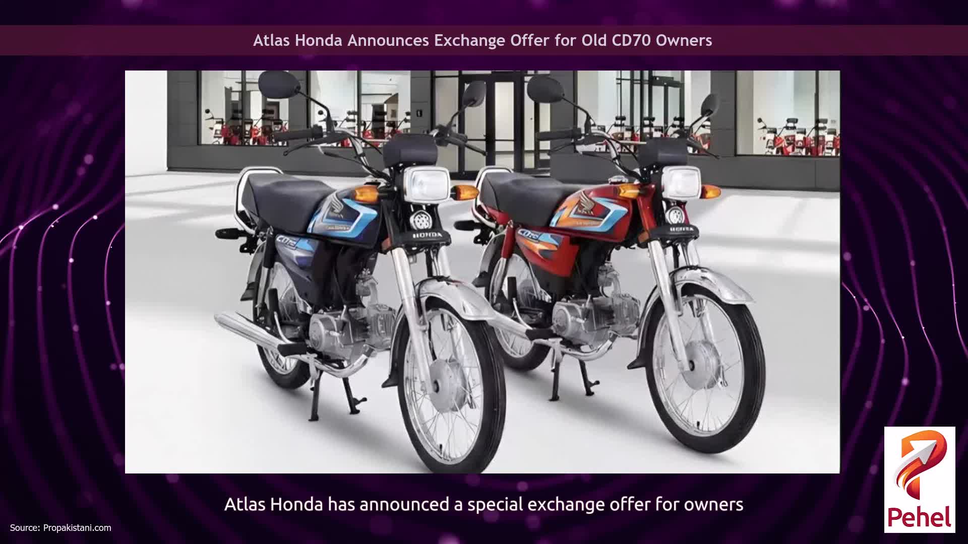 Atlas Honda Announces Exchange Offer for Old CD70 Owners