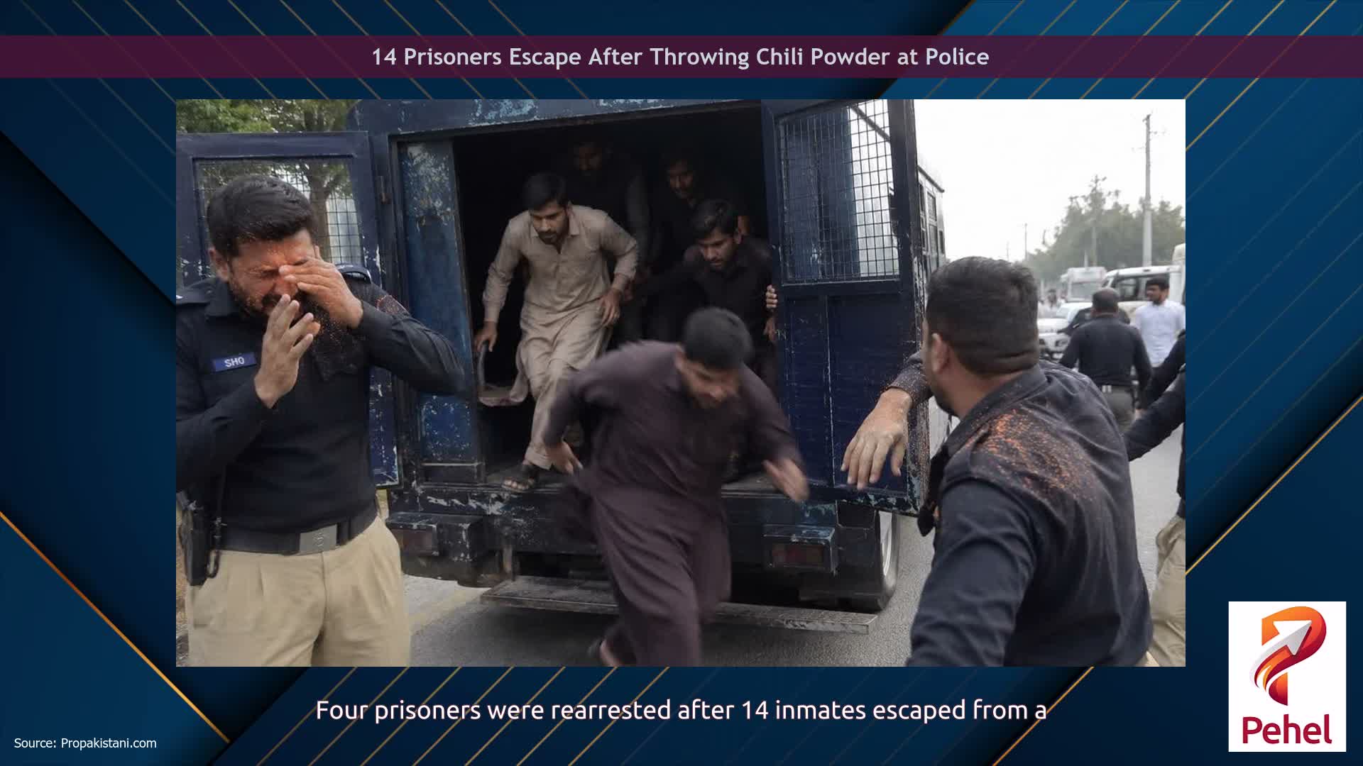 14 Prisoners Escape After Throwing Chili Powder at Police