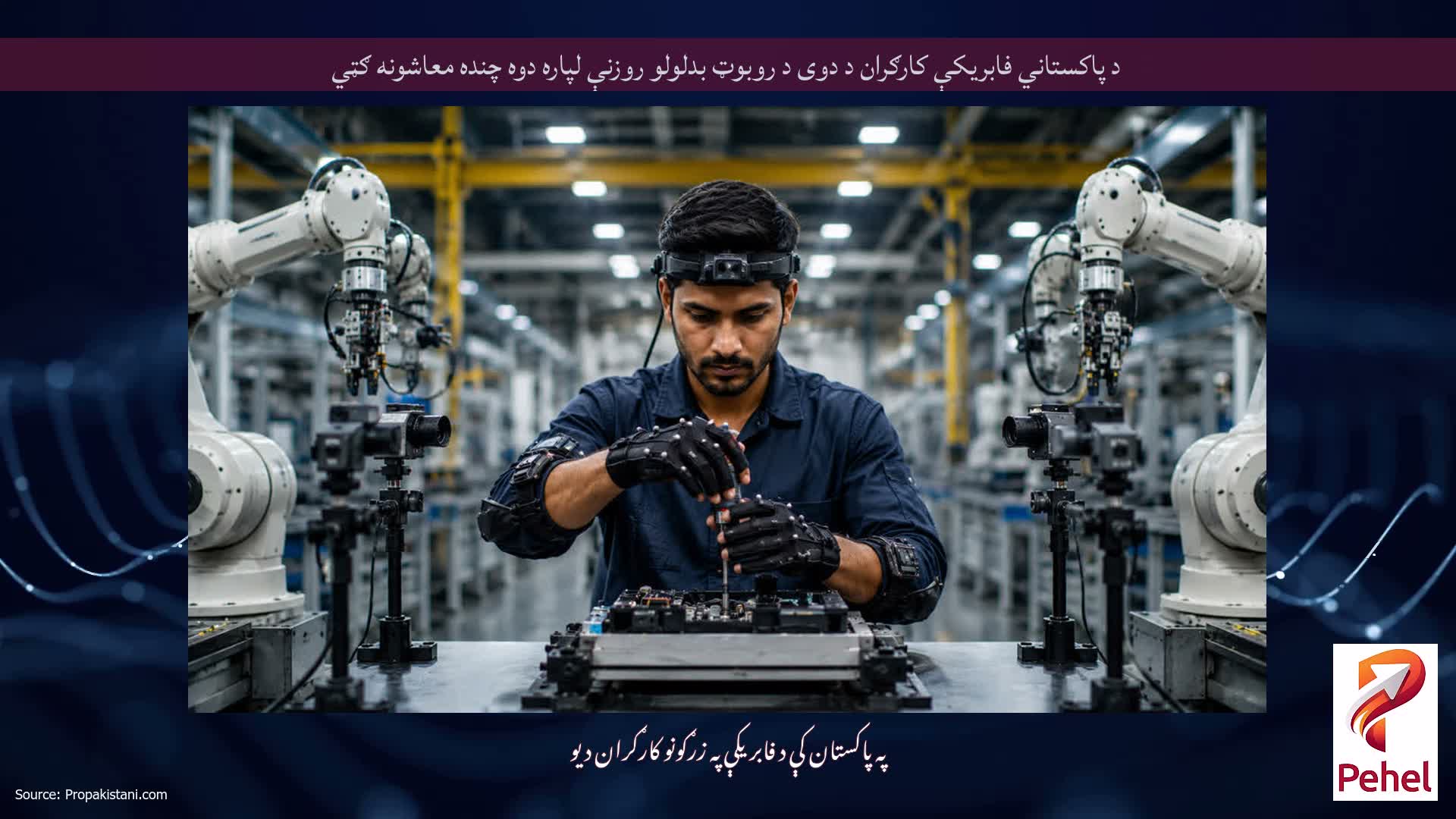 د پاکستاني فابریکې کارګران د دوی د روبوټ بدلولو روزنې لپاره دوه چنده معاشونه ګټي