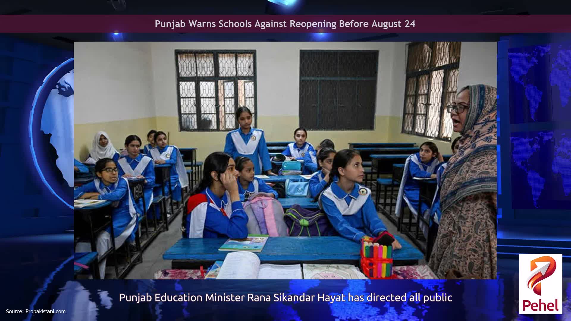 Punjab Warns Schools Against Reopening Before August 24