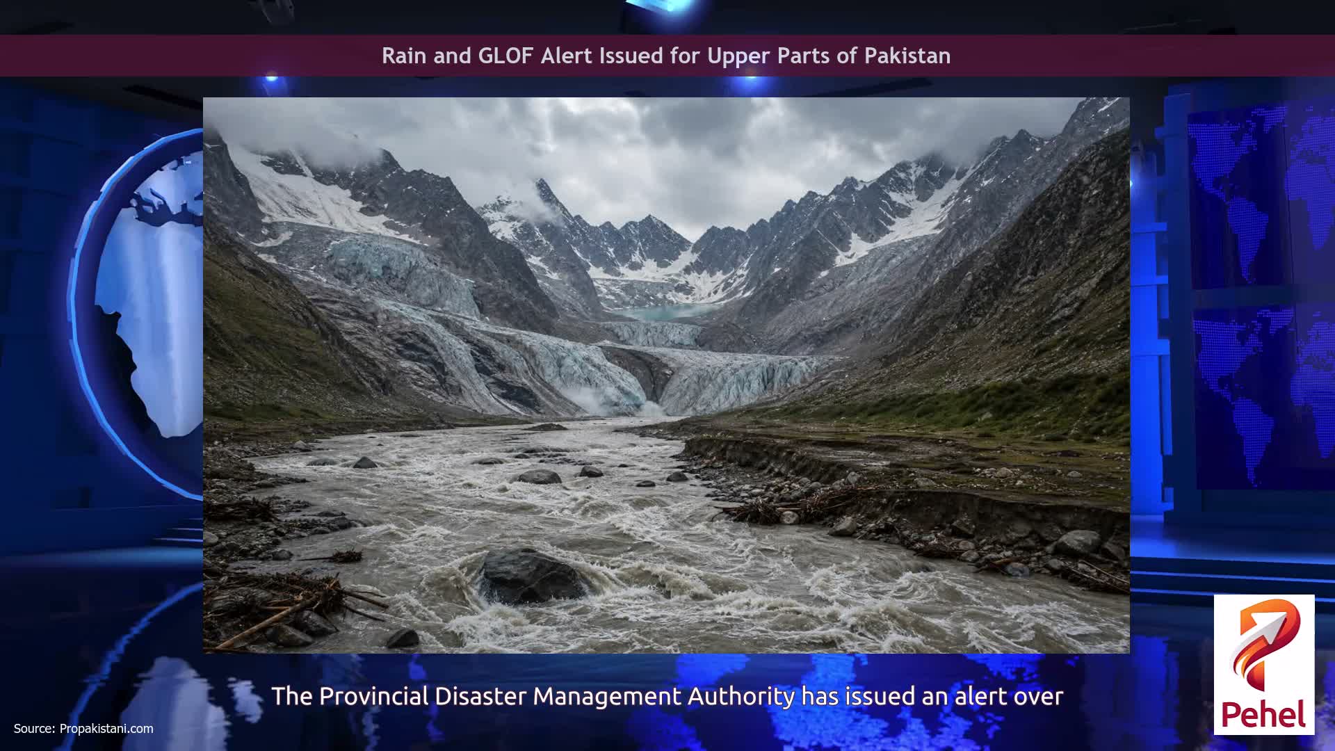 Rain and GLOF Alert Issued for Upper Parts of Pakistan