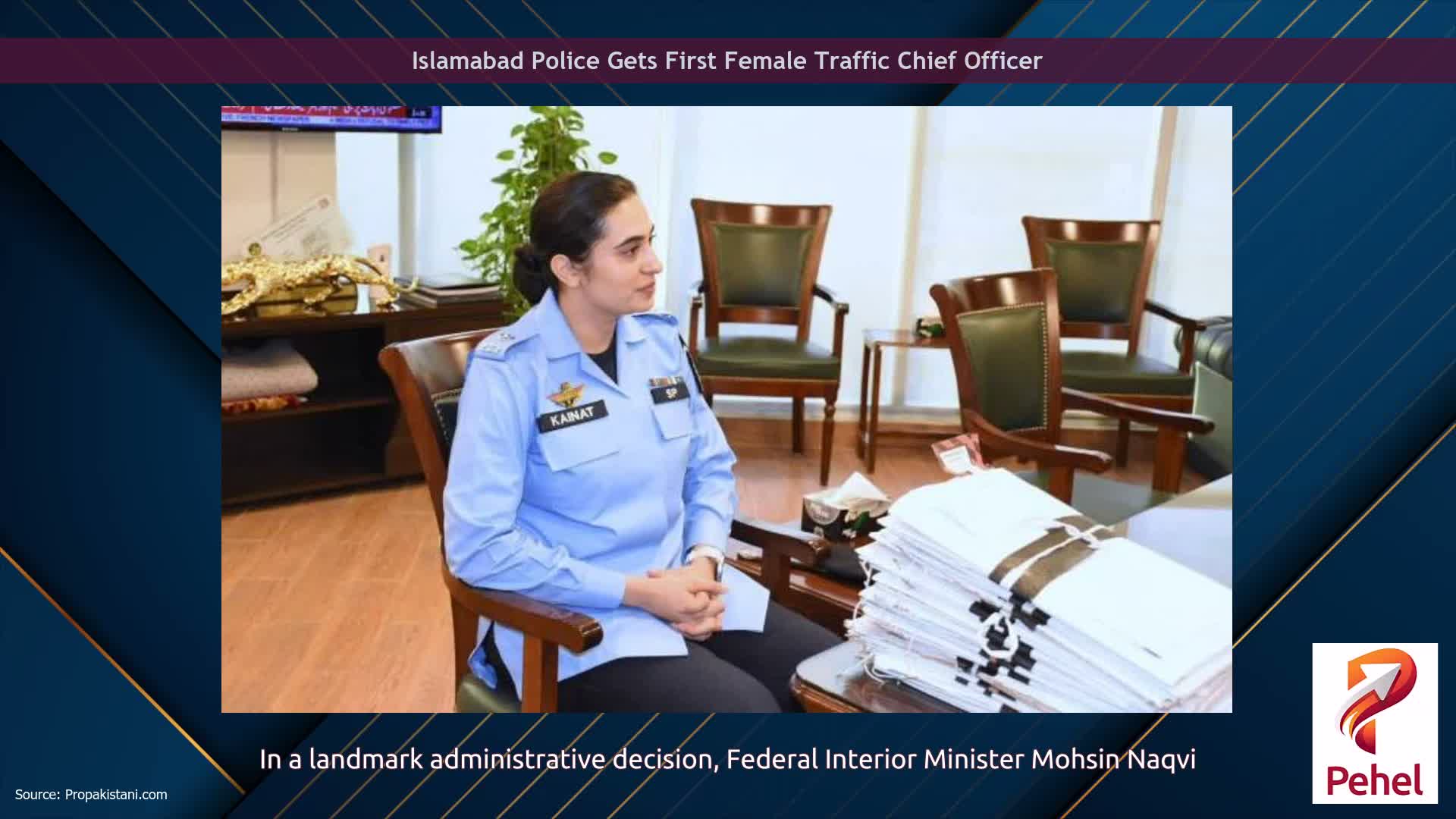 Islamabad Police Gets First Female Traffic Chief Officer