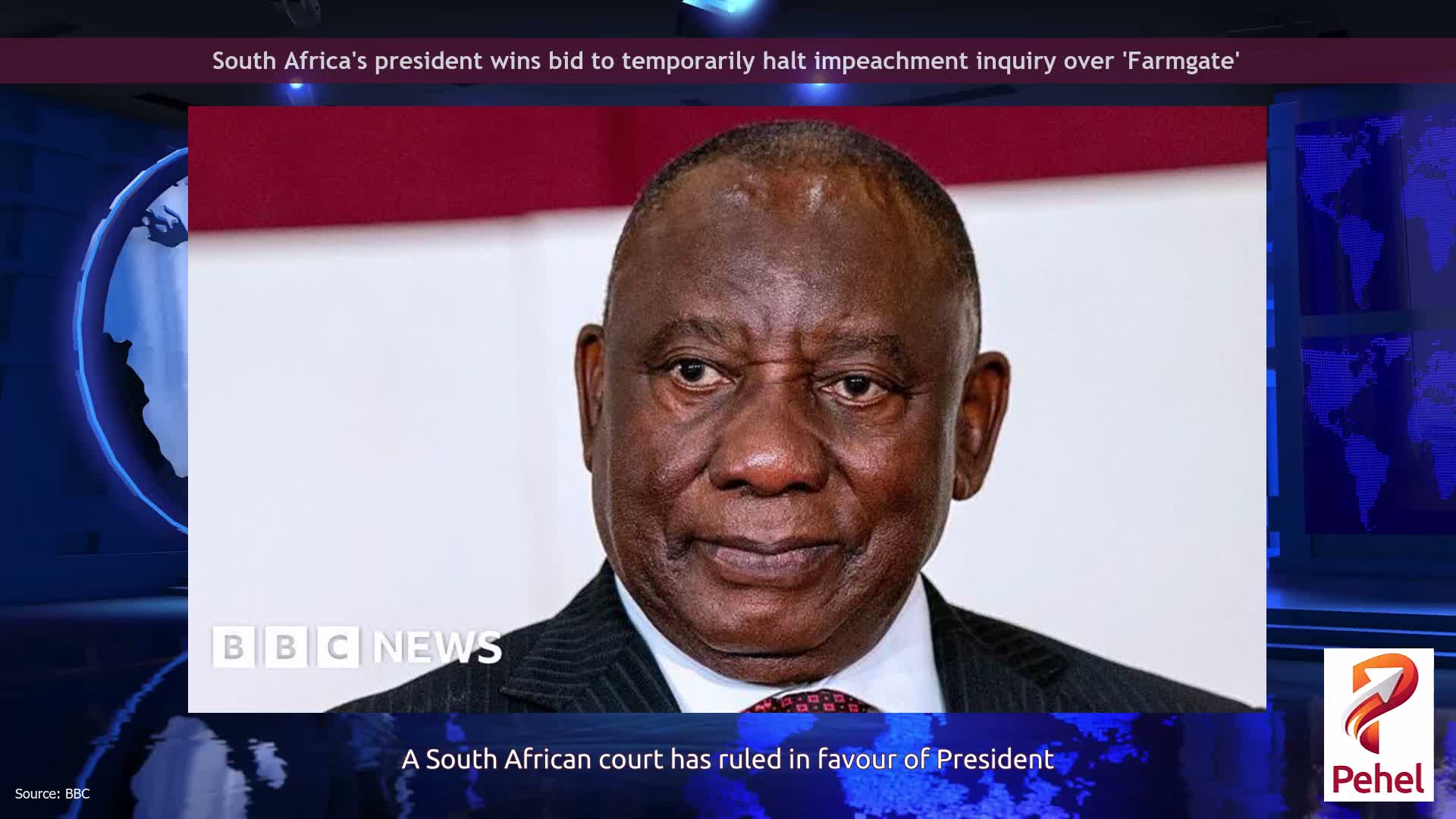 South Africa's president wins bid to temporarily halt impeachment inquiry over 'Farmgate'