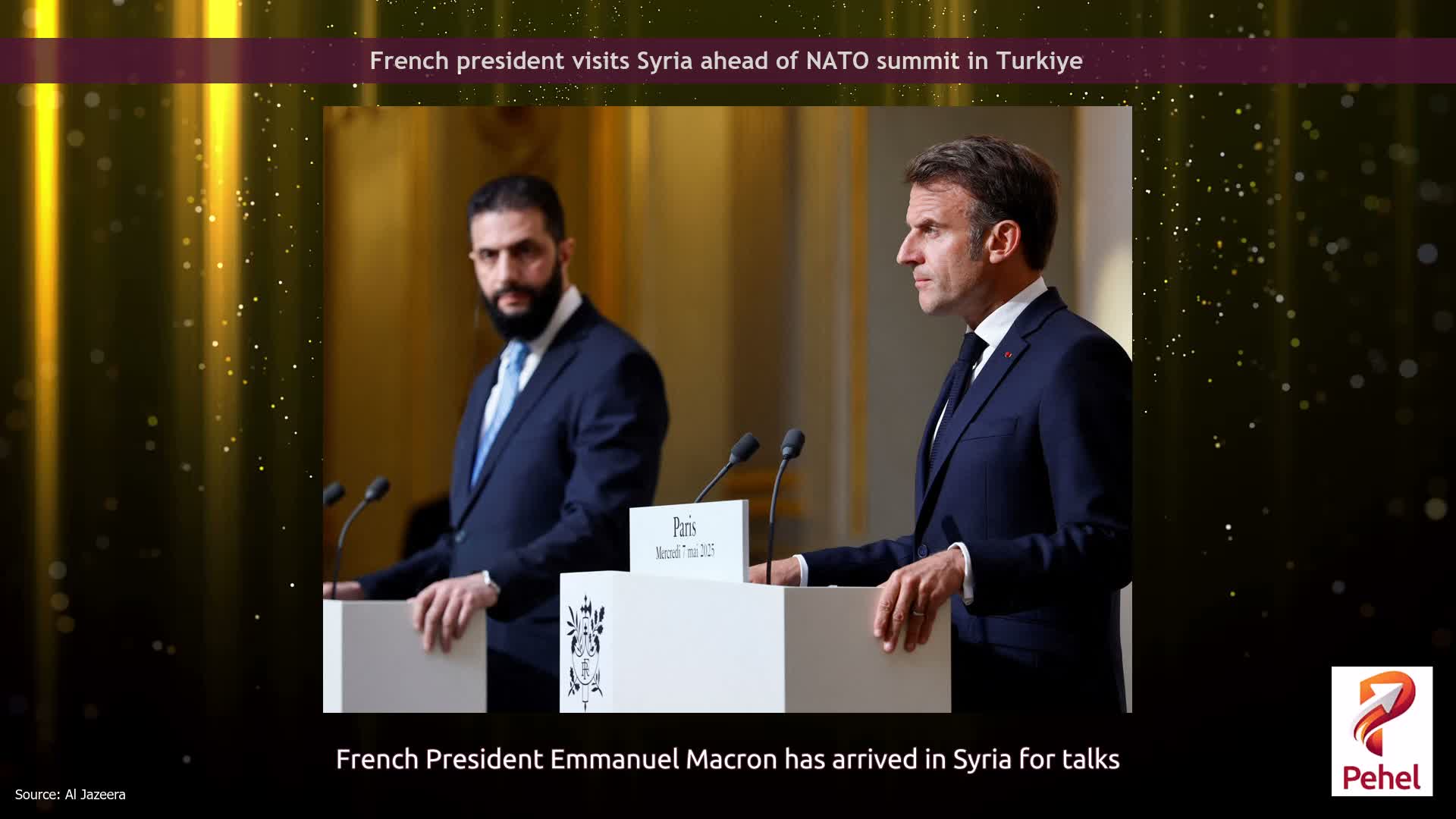 French president visits Syria ahead of NATO summit in Turkiye