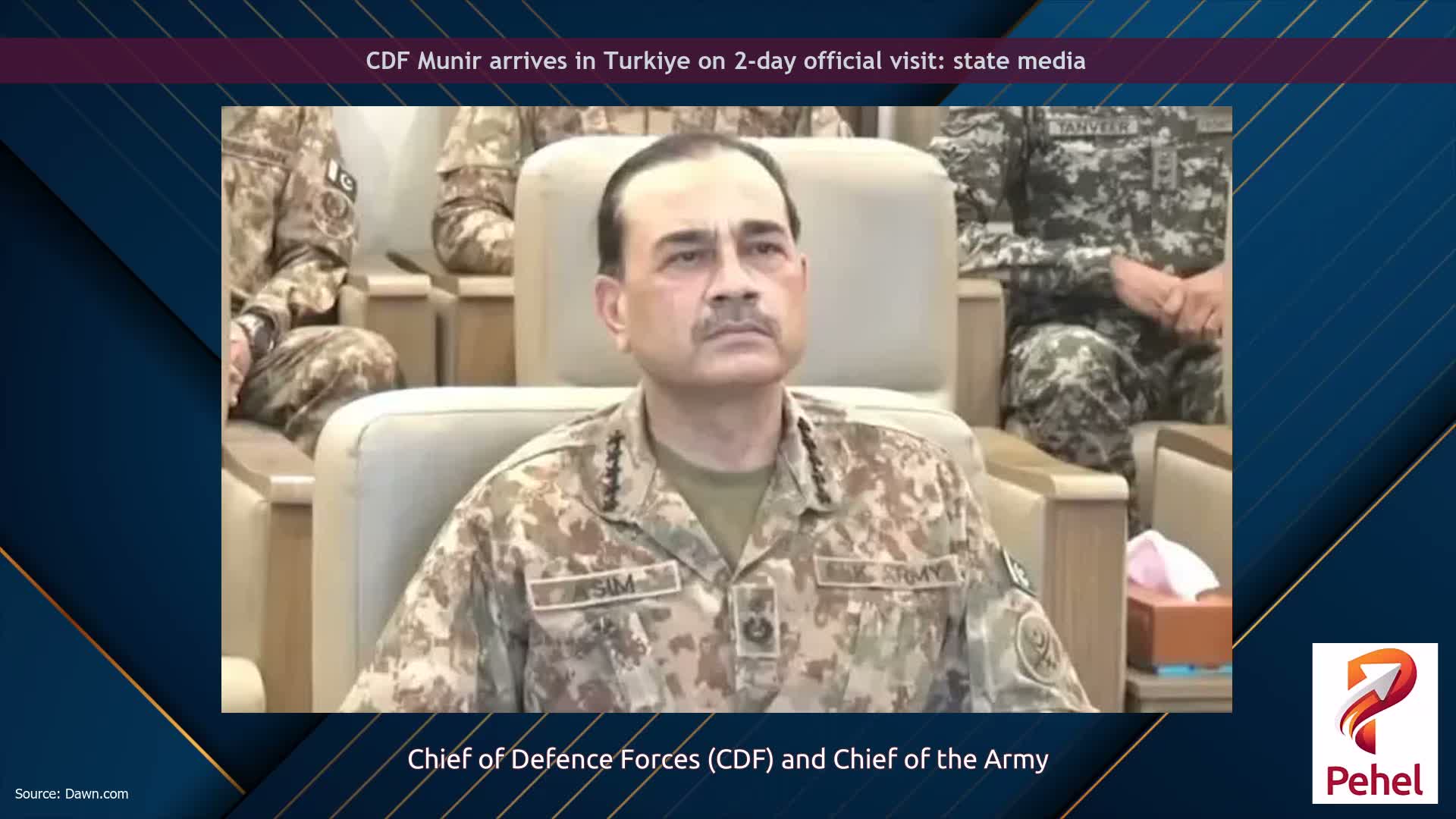 CDF Munir arrives in Turkiye on 2-day official visit: state media