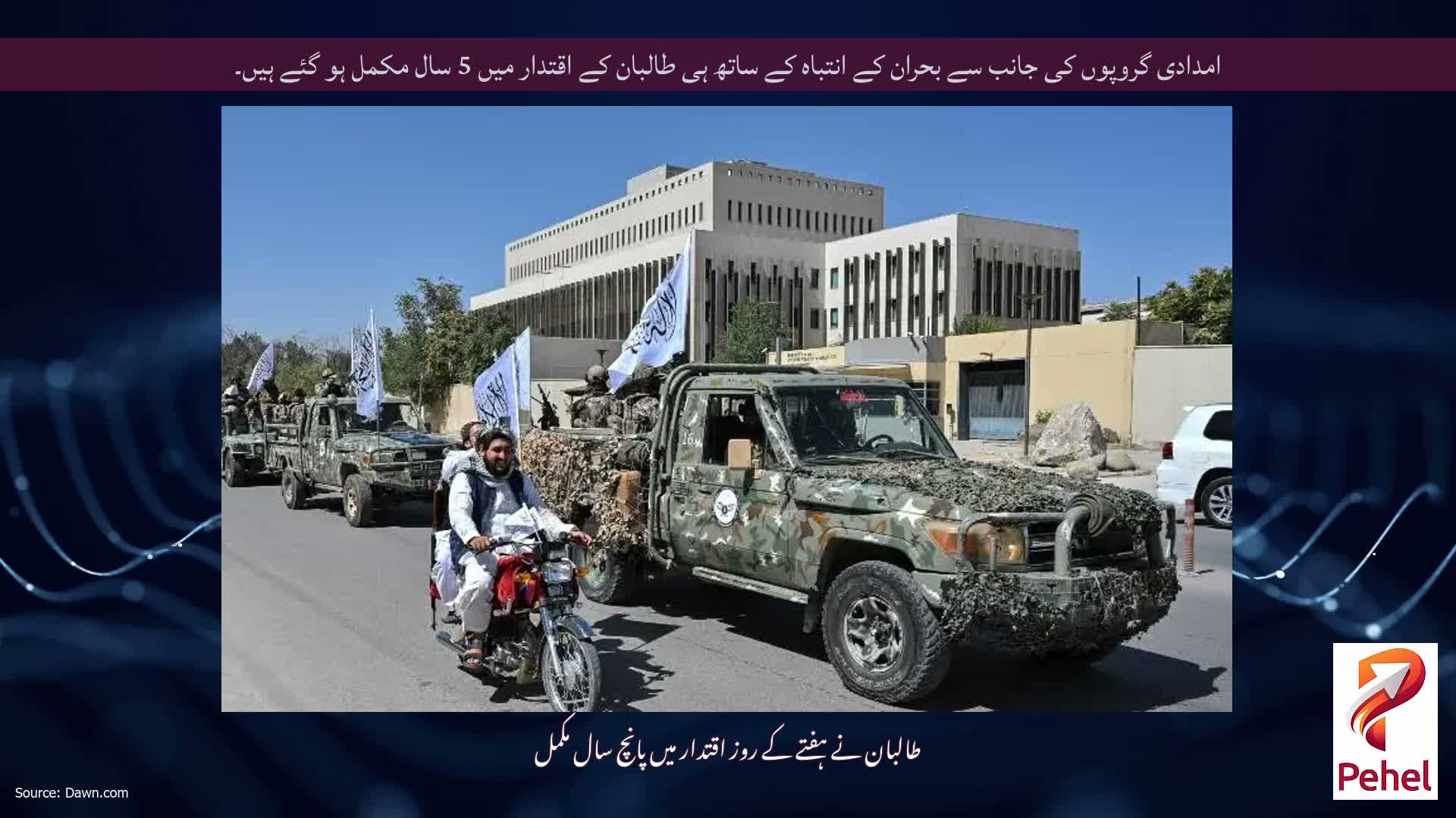 امدادی گروپوں کی جانب سے بحران کے انتباہ کے ساتھ ہی طالبان کے اقتدار میں 5 سال مکمل ہو گئے ہیں۔