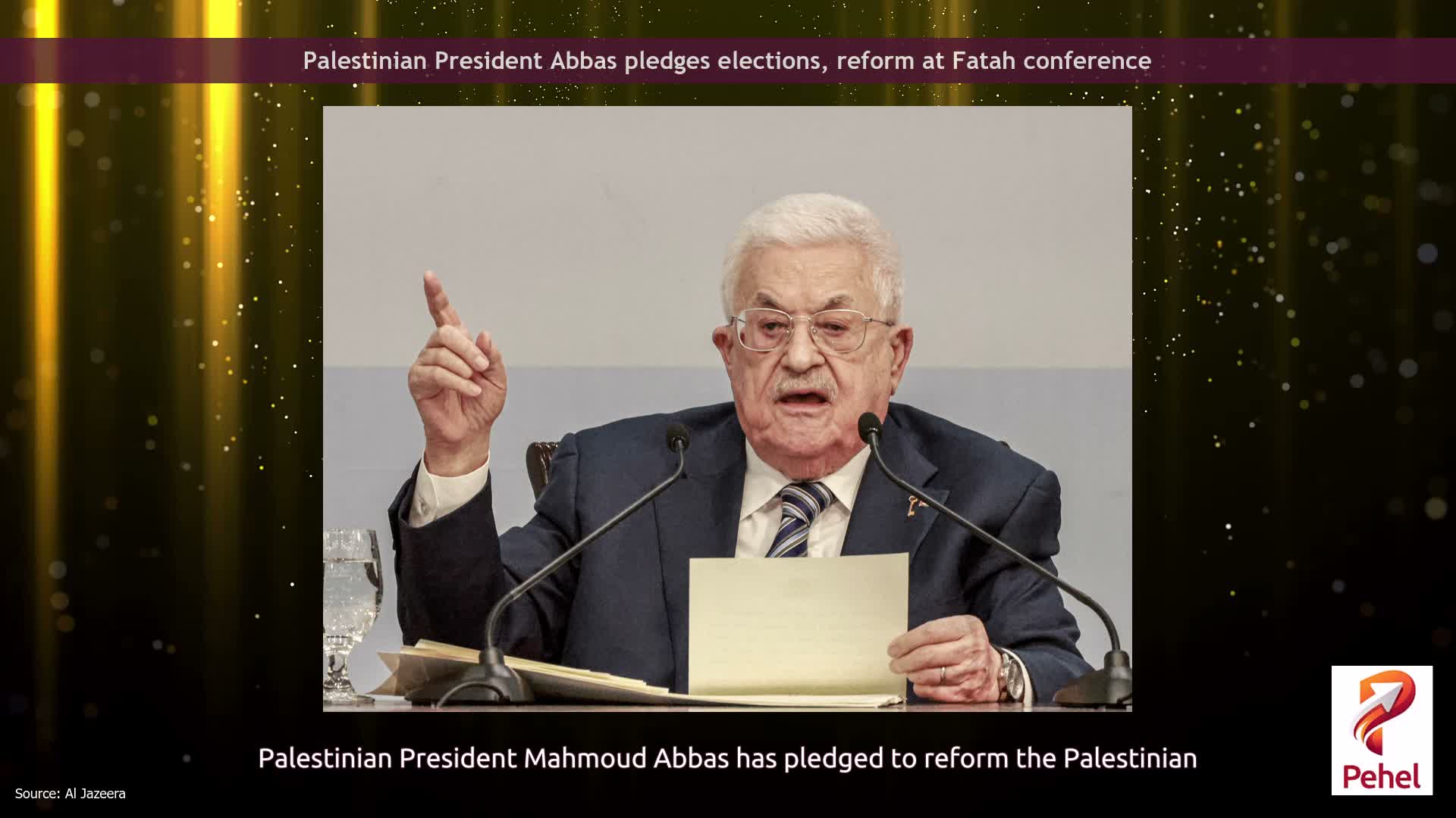 Palestinian President Abbas pledges elections, reform at Fatah conference