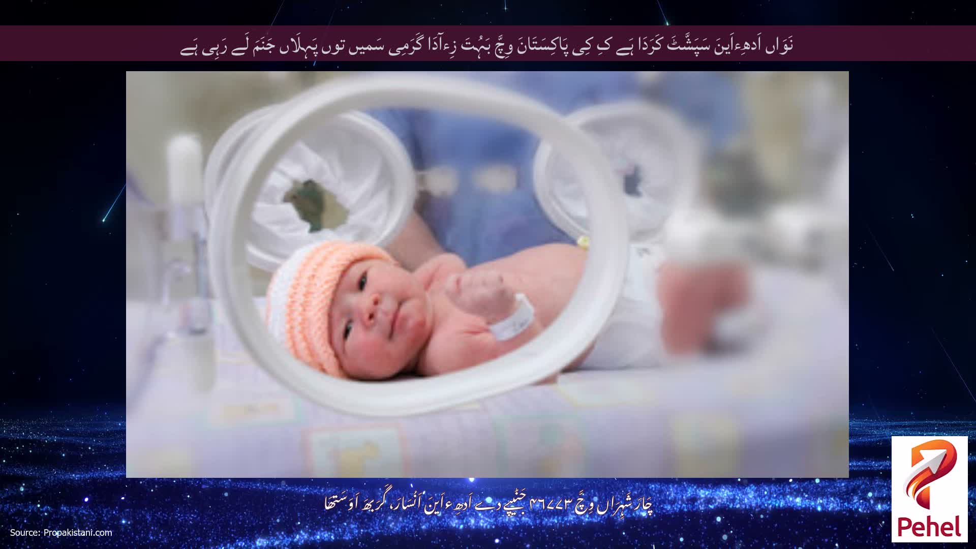 نَوَاں اَدھِءاَینَ سَپَشَّٹَ کَرَدَا ہَے کِ کِی پَاکِسَتَانَ وِچَّ بَہُتَ زِءآدَا گَرَمِی سَمیں توں پَہِلَاں جَنَمَ لَے رَہِی ہَے