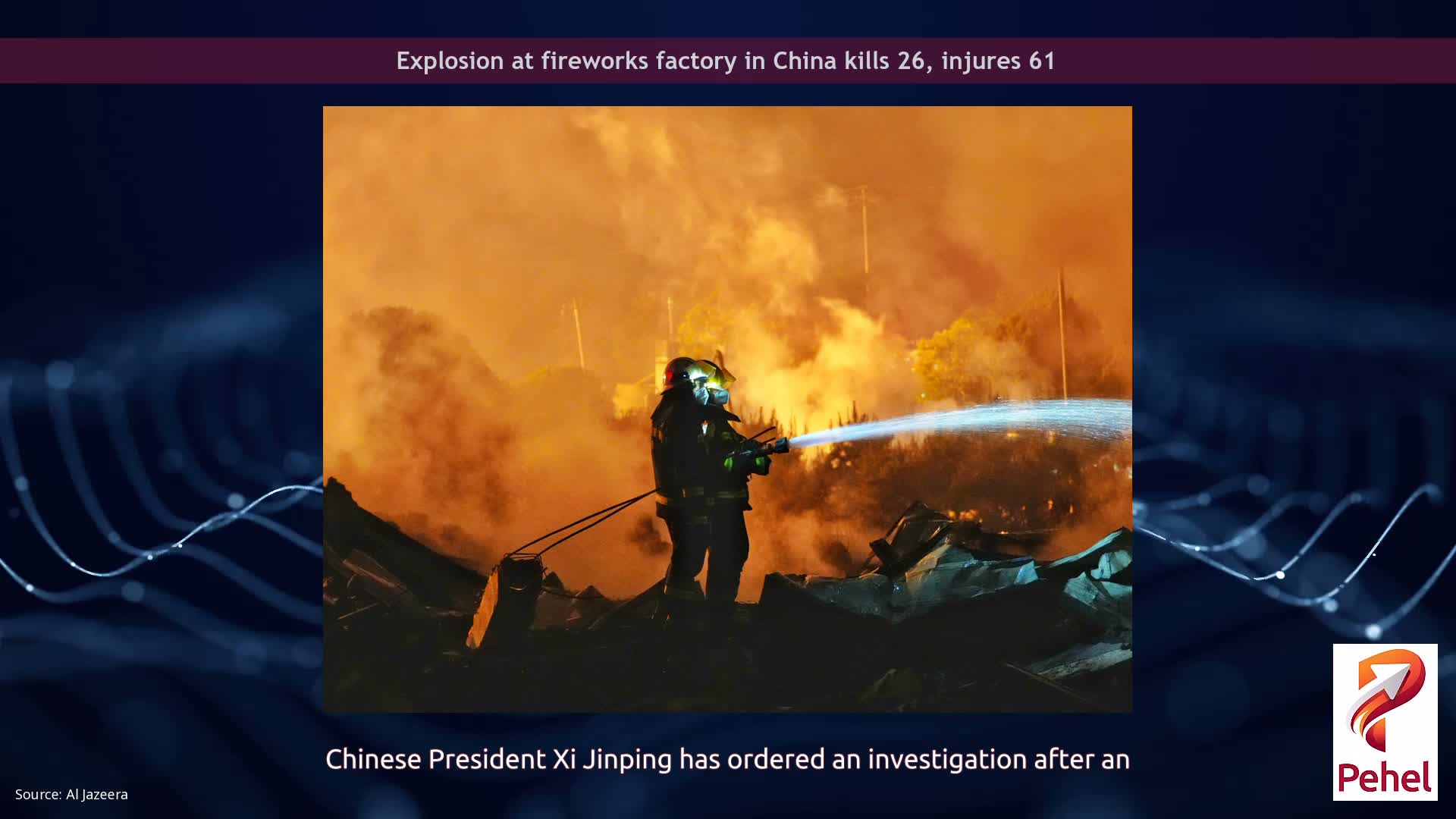 Explosion at fireworks factory in China kills 26, injures 61