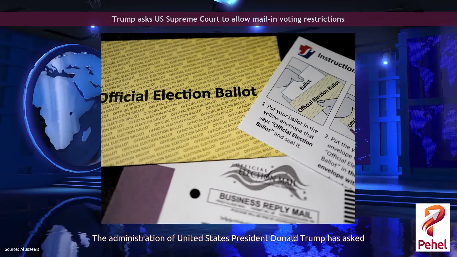 Trump asks US Supreme Court to allow mail-in voting restrictions