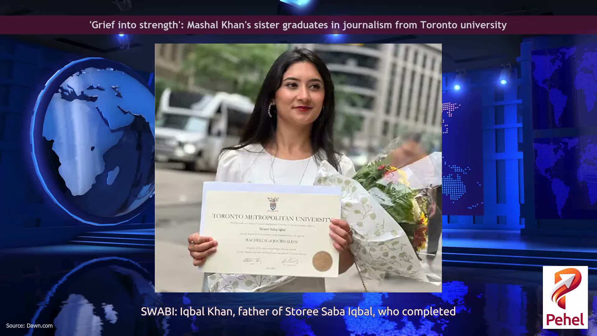 'Grief into strength': Mashal Khan's sister graduates in journalism from Toronto university
