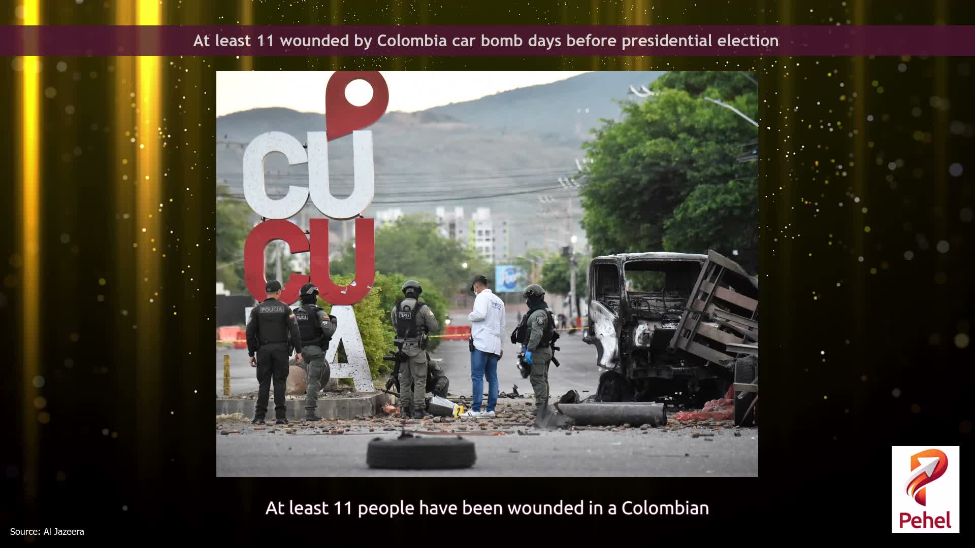 At least 11 wounded by Colombia car bomb days before presidential election