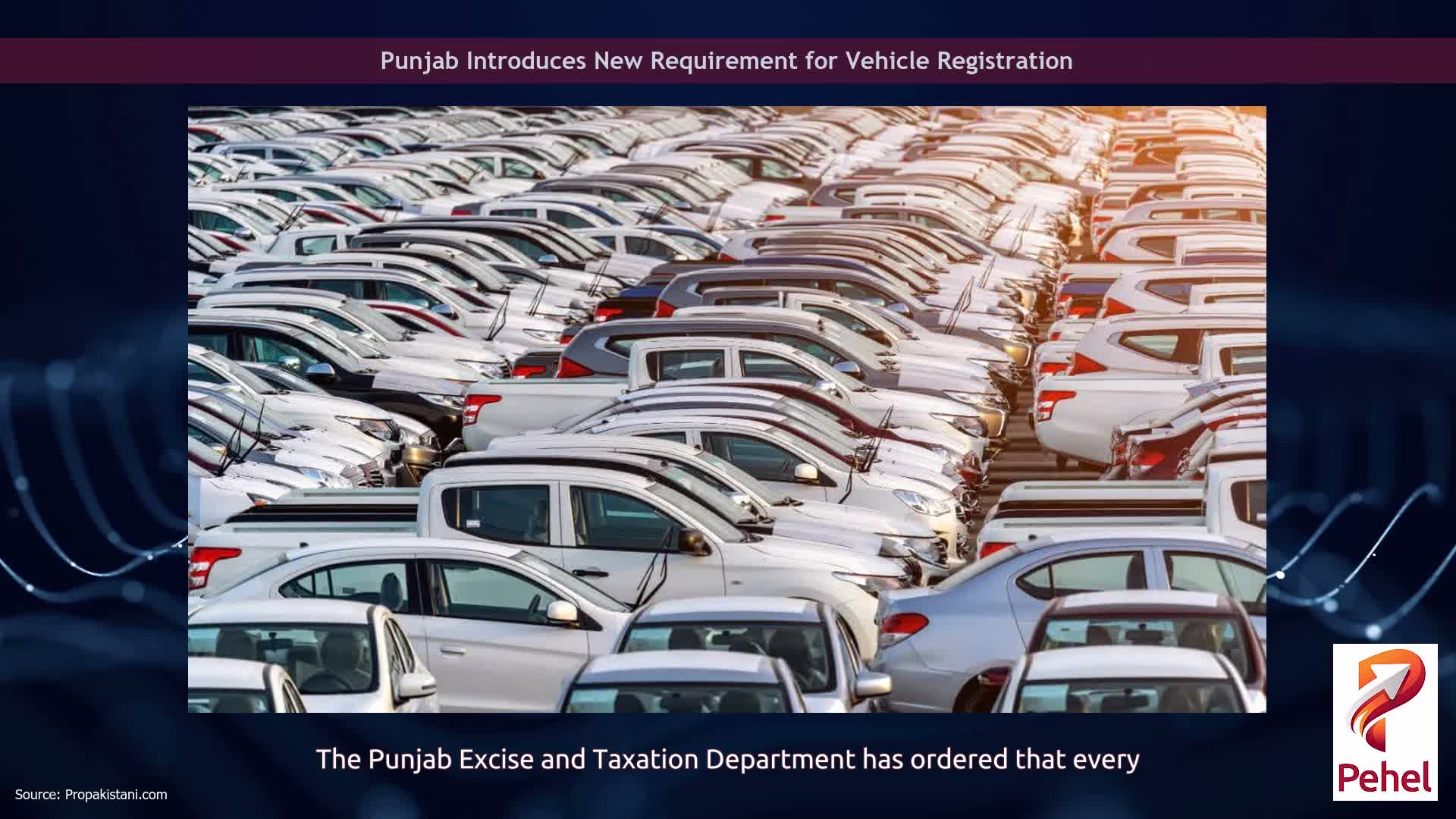 Punjab Introduces New Requirement for Vehicle Registration