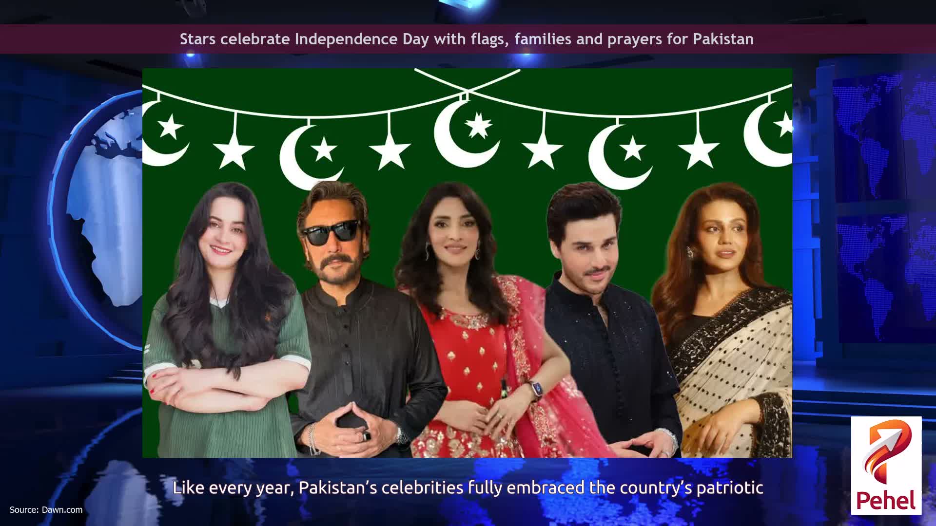 Stars celebrate Independence Day with flags, families and prayers for Pakistan
