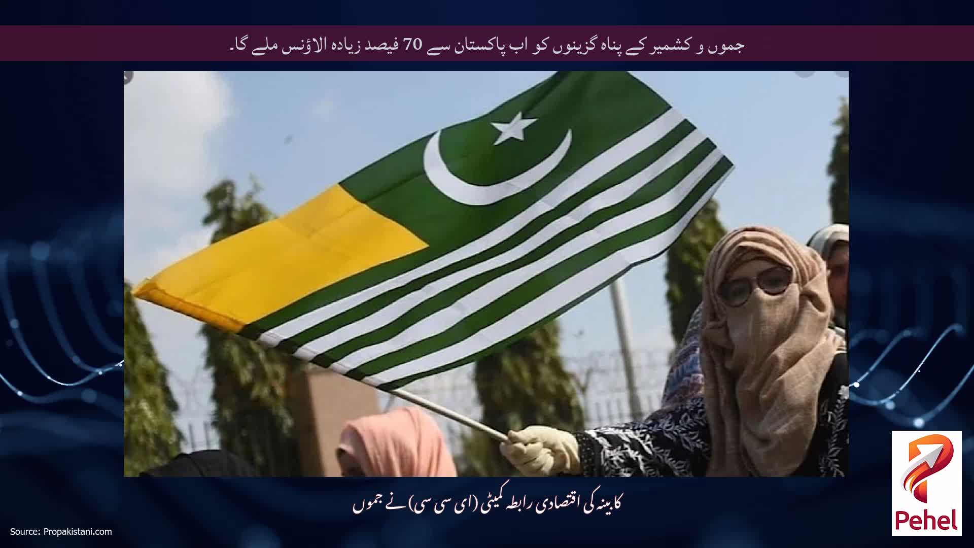 جموں و کشمیر کے پناہ گزینوں کو اب پاکستان سے 70 فیصد زیادہ الاؤنس ملے گا۔