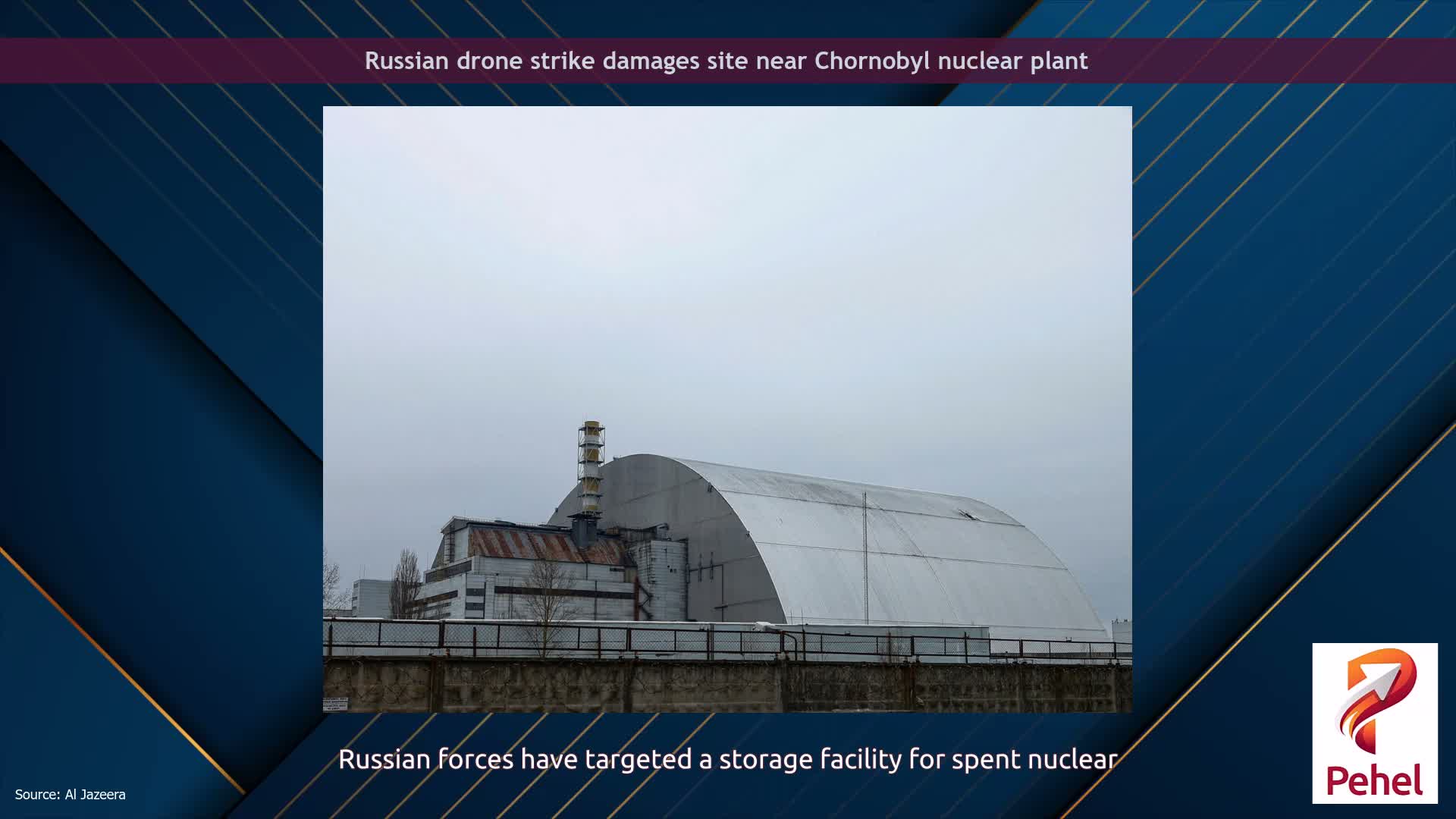 Russian drone strike damages site near Chornobyl nuclear plant