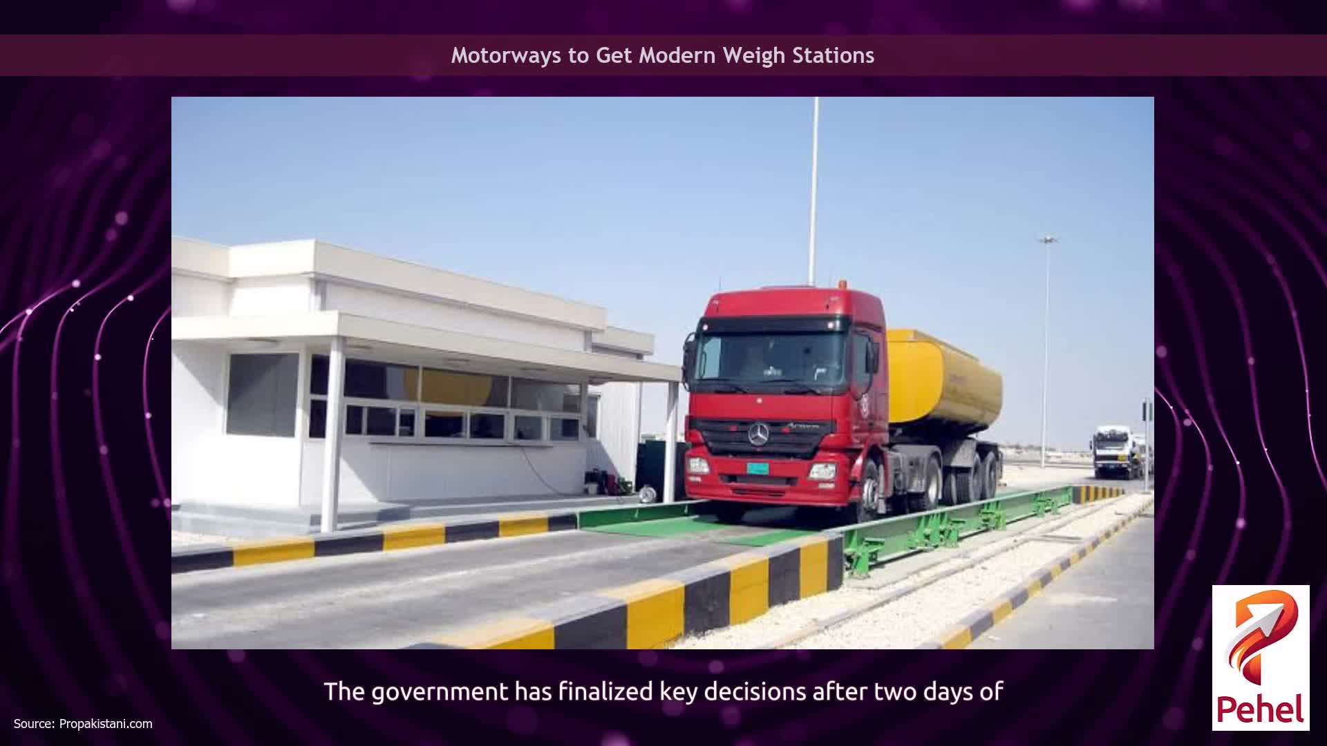 Motorways to Get Modern Weigh Stations