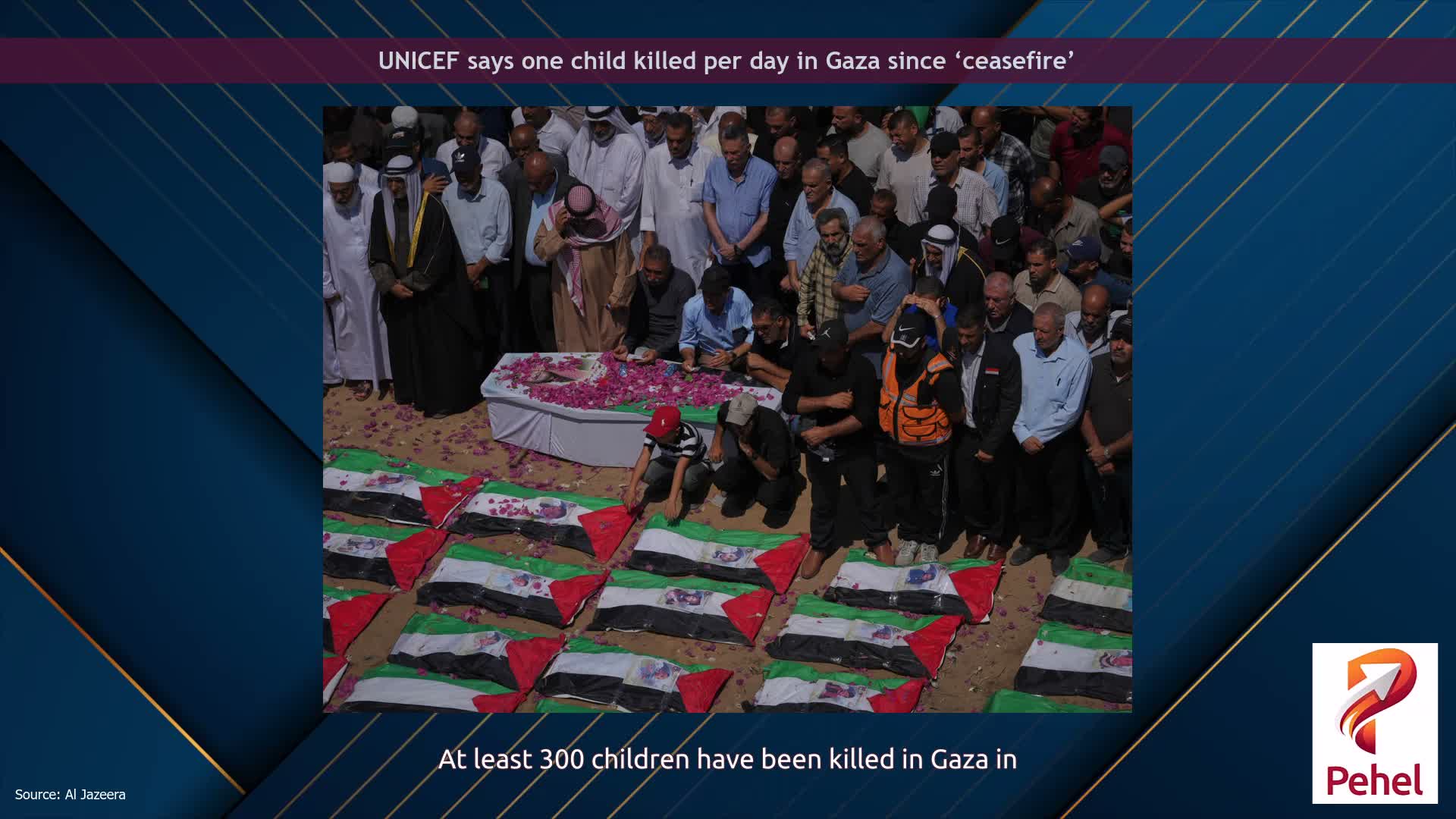 UNICEF says one child killed per day in Gaza since ‘ceasefire’