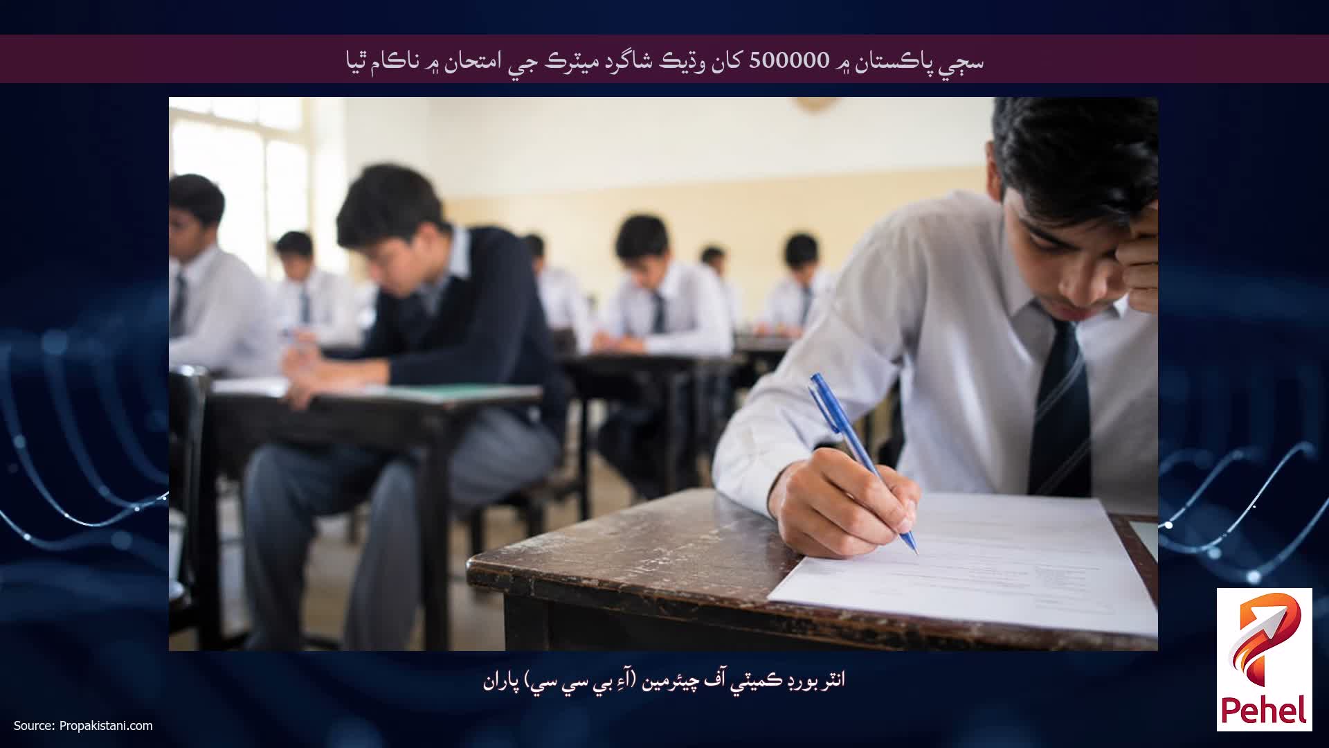 سڄي پاڪستان ۾ 500000 کان وڌيڪ شاگرد ميٽرڪ جي امتحان ۾ ناڪام ٿيا