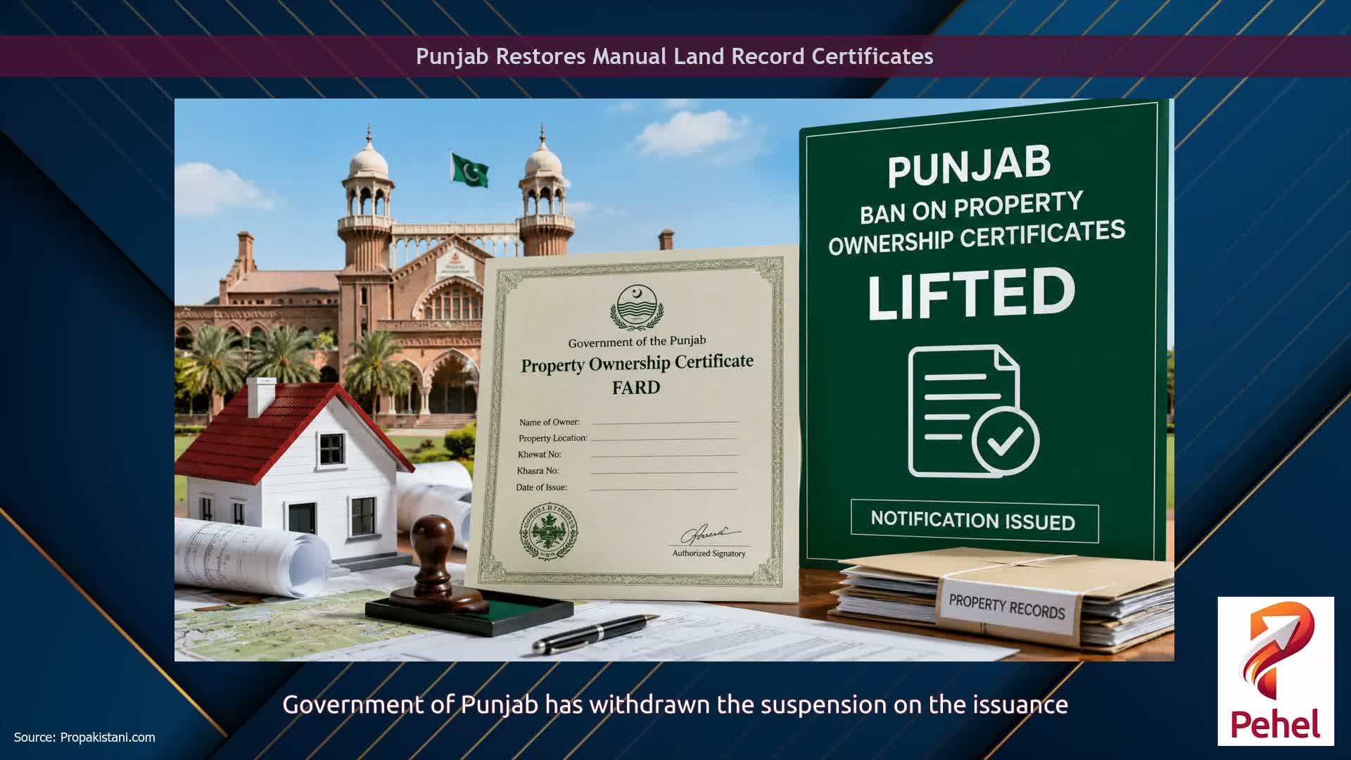 Punjab Restores Manual Land Record Certificates