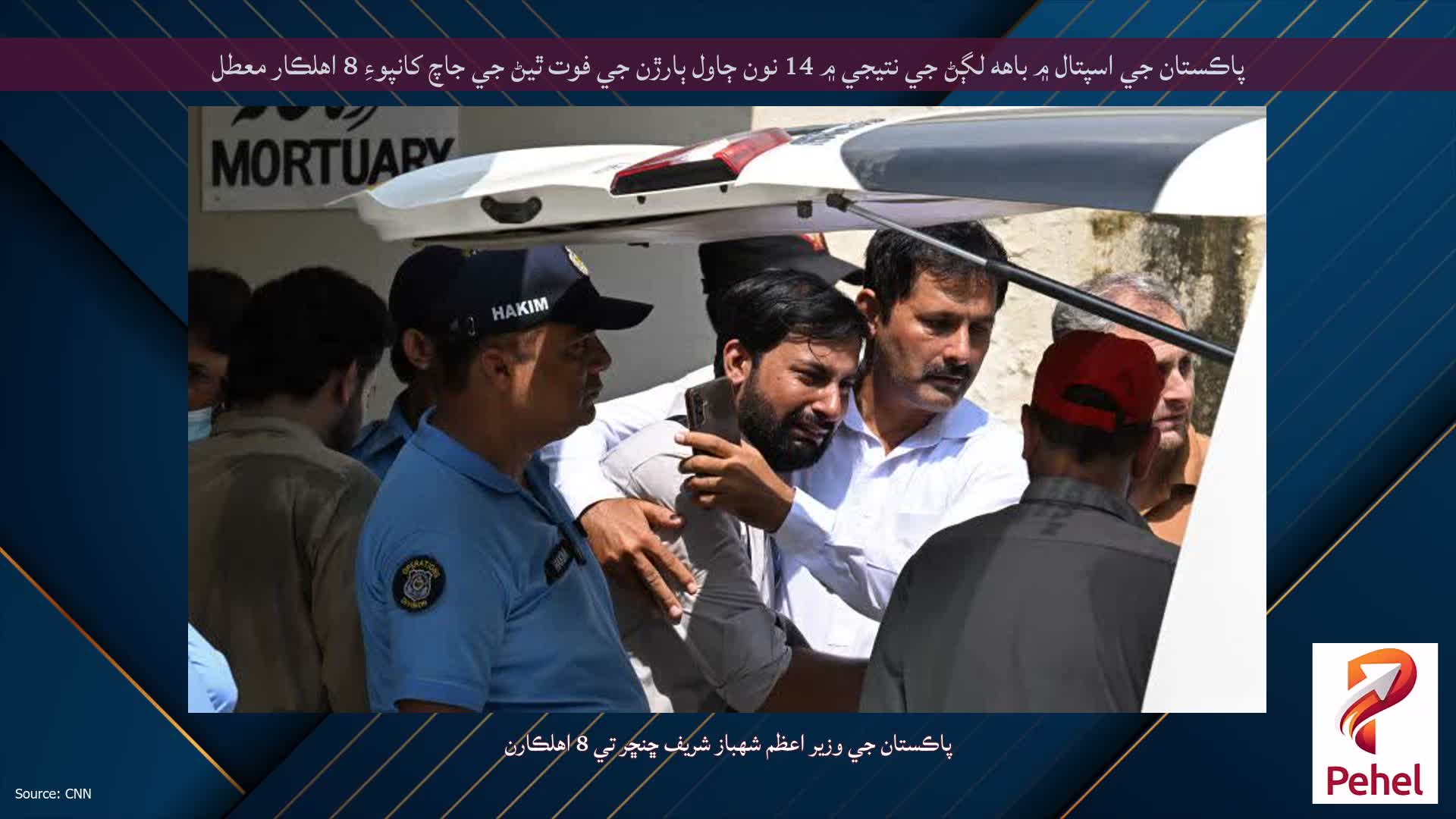 پاڪستان جي اسپتال ۾ باهه لڳڻ جي نتيجي ۾ 14 نون ڄاول ٻارڙن جي فوت ٿيڻ جي جاچ کانپوءِ 8 اهلڪار معطل
