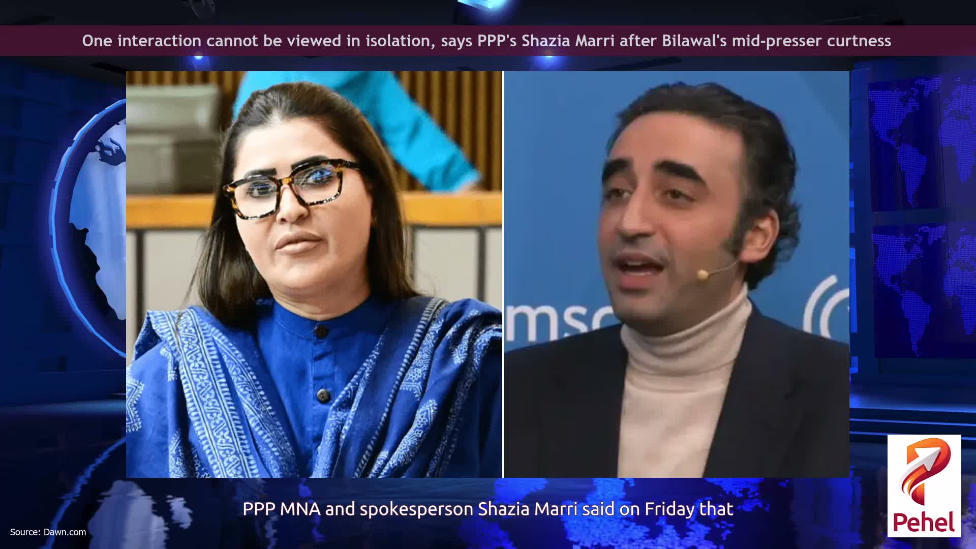 One interaction cannot be viewed in isolation, says PPP's Shazia Marri after Bilawal's mid-presser curtness