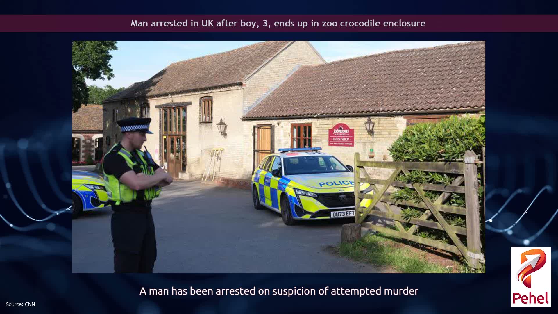 Man arrested in UK after boy, 3, ends up in zoo crocodile enclosure