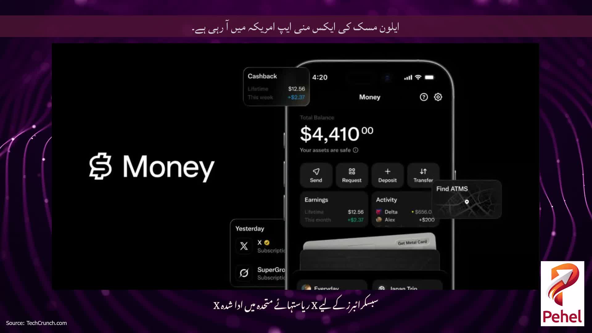 ایلون مسک کی ایکس منی ایپ امریکہ میں آ رہی ہے۔