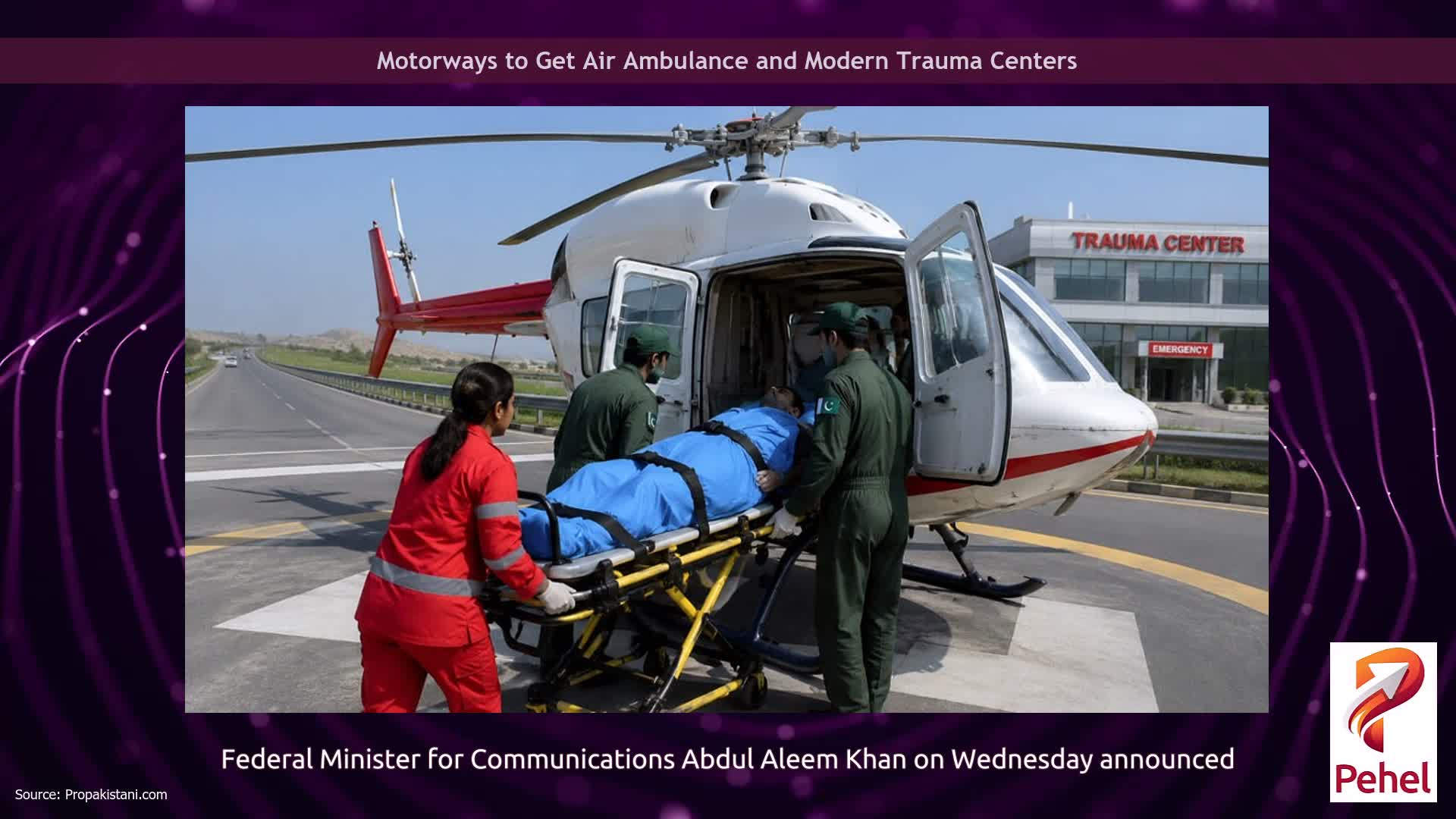 Motorways to Get Air Ambulance and Modern Trauma Centers