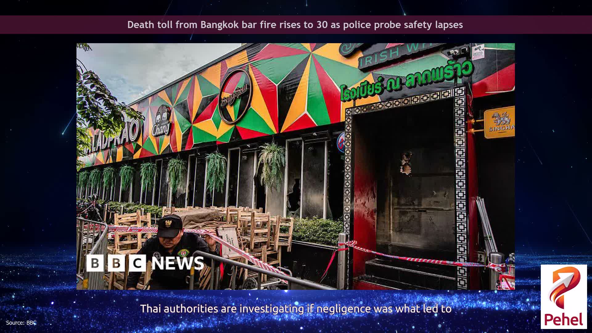 Death toll from Bangkok bar fire rises to 30 as police probe safety lapses