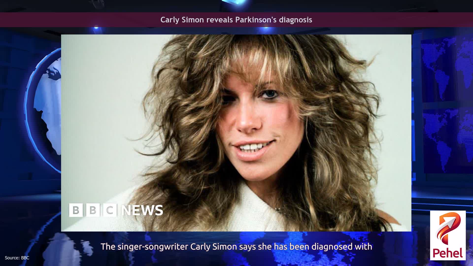 Carly Simon reveals Parkinson's diagnosis