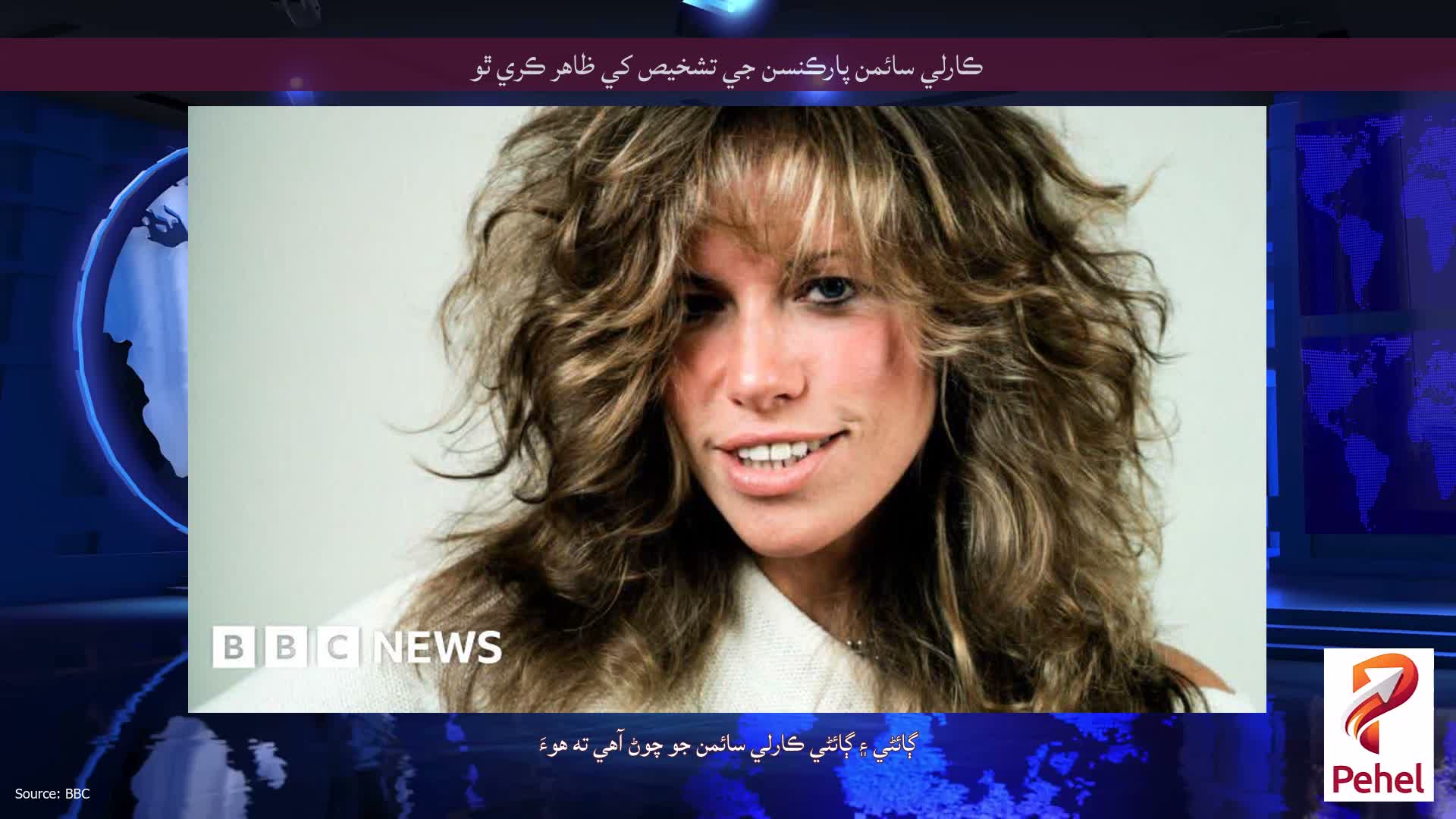 ڪارلي سائمن پارڪنسن جي تشخيص کي ظاهر ڪري ٿو