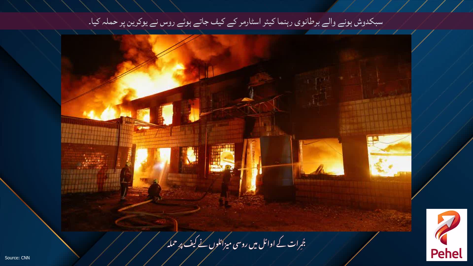 سبکدوش ہونے والے برطانوی رہنما کیئر اسٹارمر کے کیف جاتے ہوئے روس نے یوکرین پر حملہ کیا۔