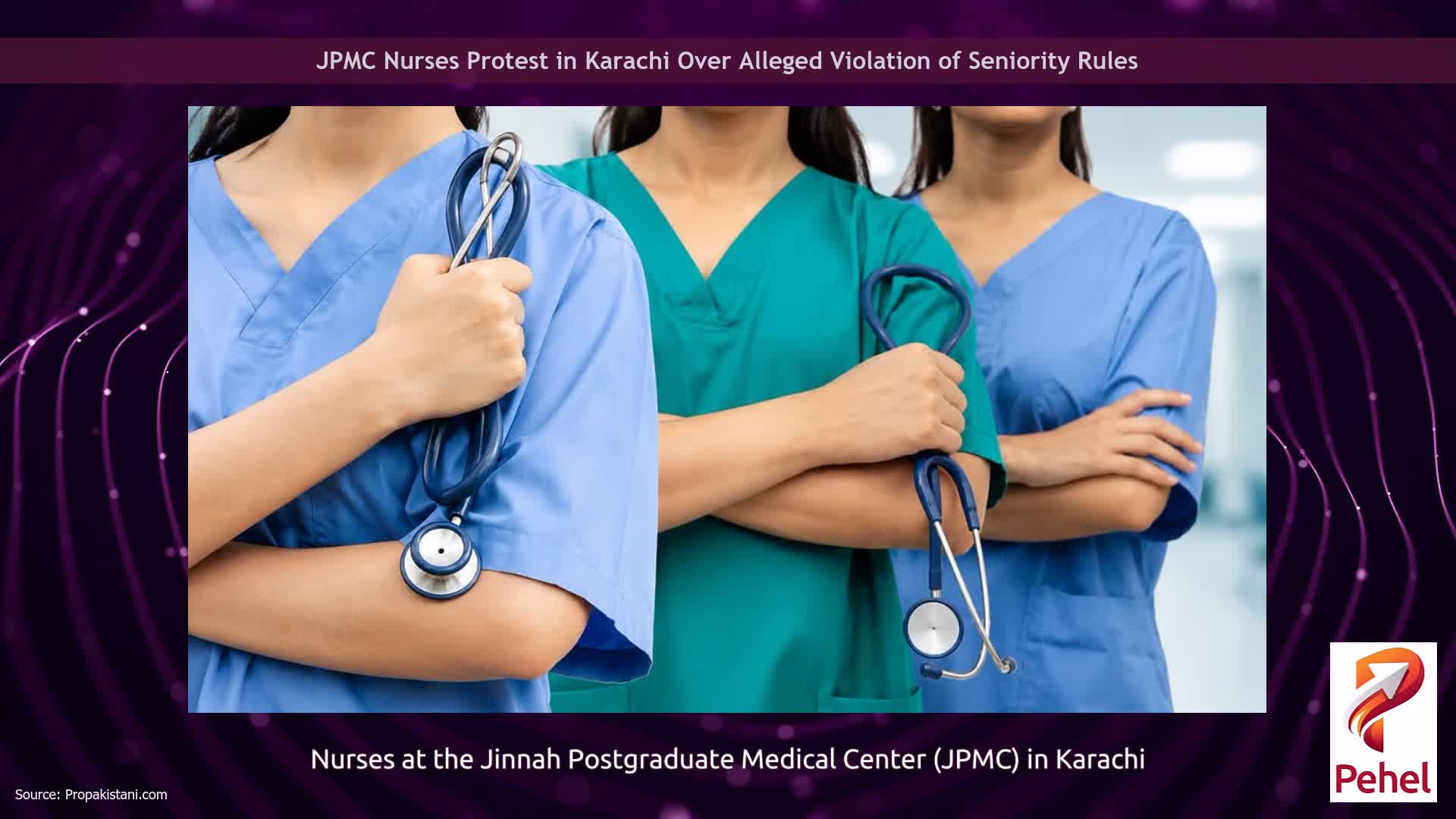 JPMC Nurses Protest in Karachi Over Alleged Violation of Seniority Rules