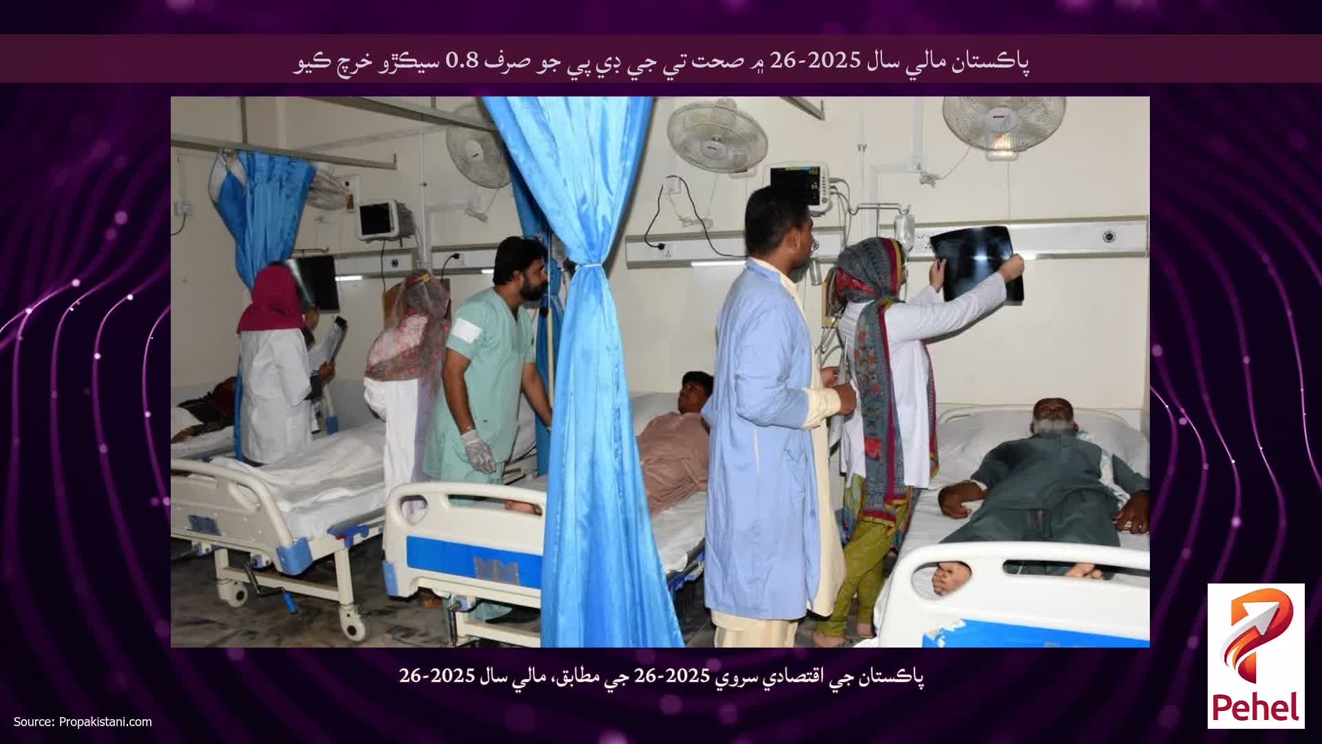 پاڪستان مالي سال 2025-26 ۾ صحت تي جي ڊي پي جو صرف 0.8 سيڪڙو خرچ ڪيو