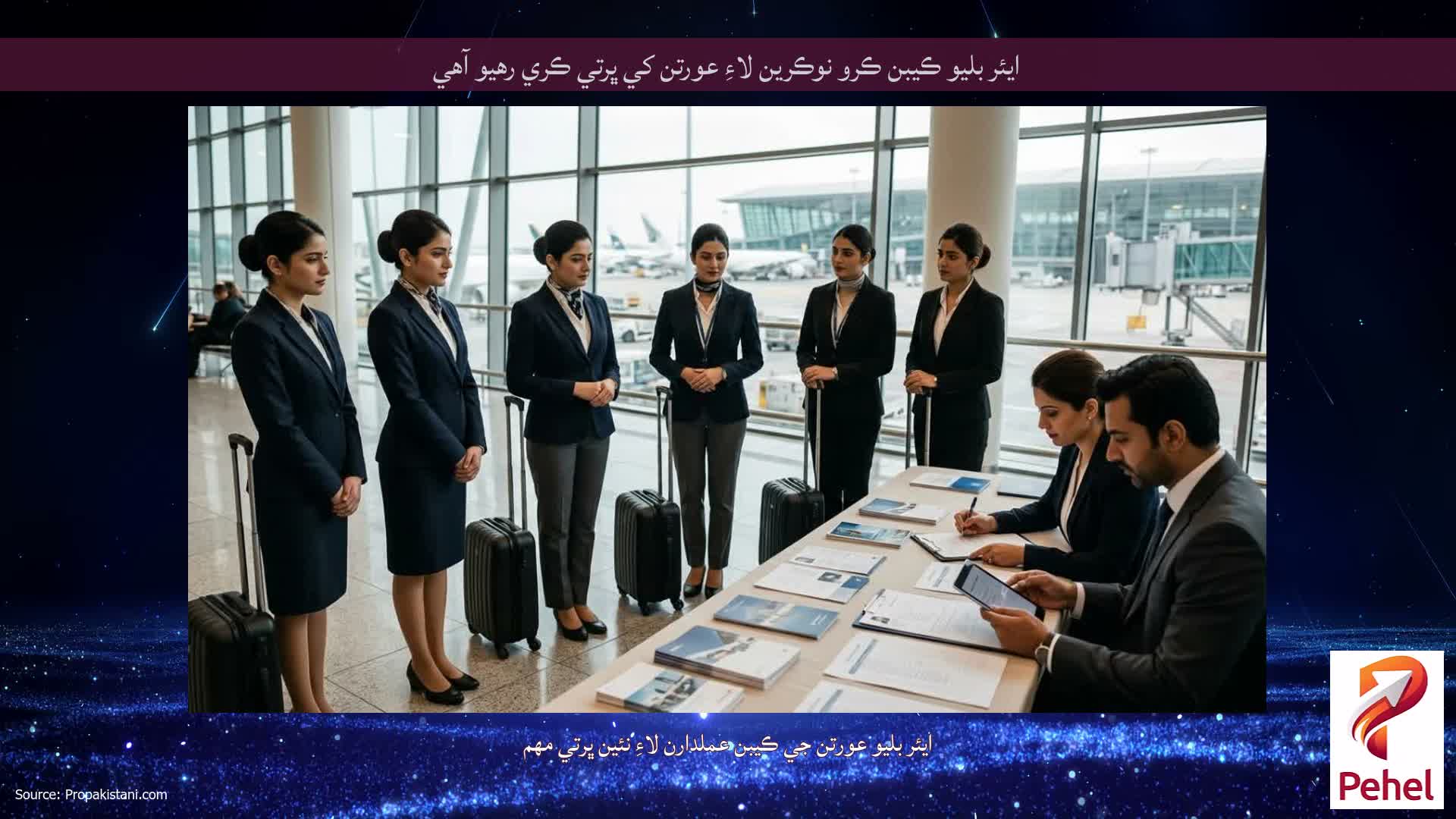 ايئر بليو ڪيبن ڪرو نوڪرين لاءِ عورتن کي ڀرتي ڪري رهيو آهي