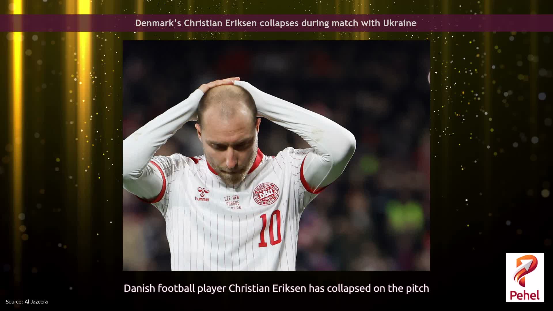 Denmark’s Christian Eriksen collapses during match with Ukraine