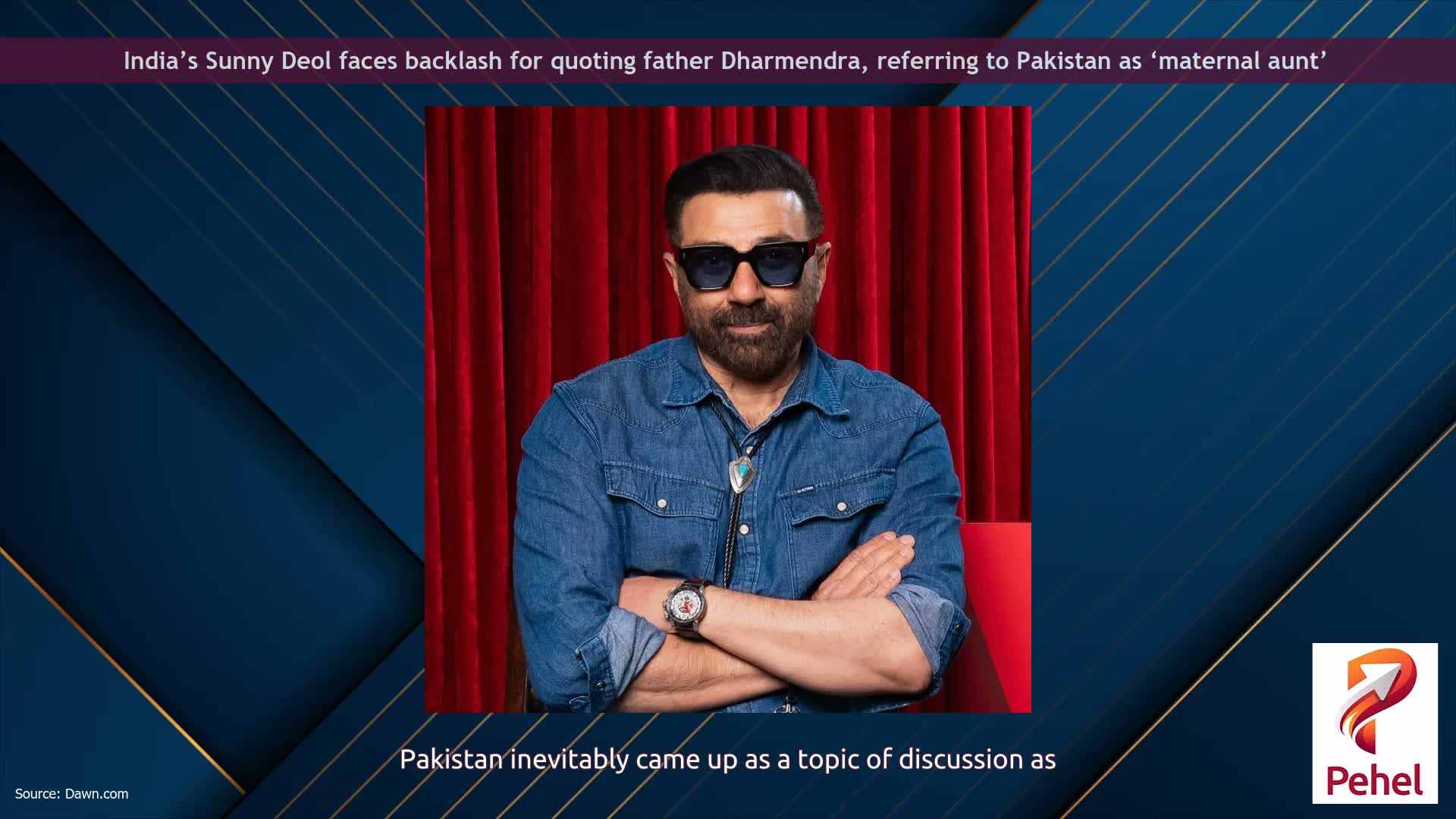 India’s Sunny Deol faces backlash for quoting father Dharmendra, referring to Pakistan as ‘maternal aunt’