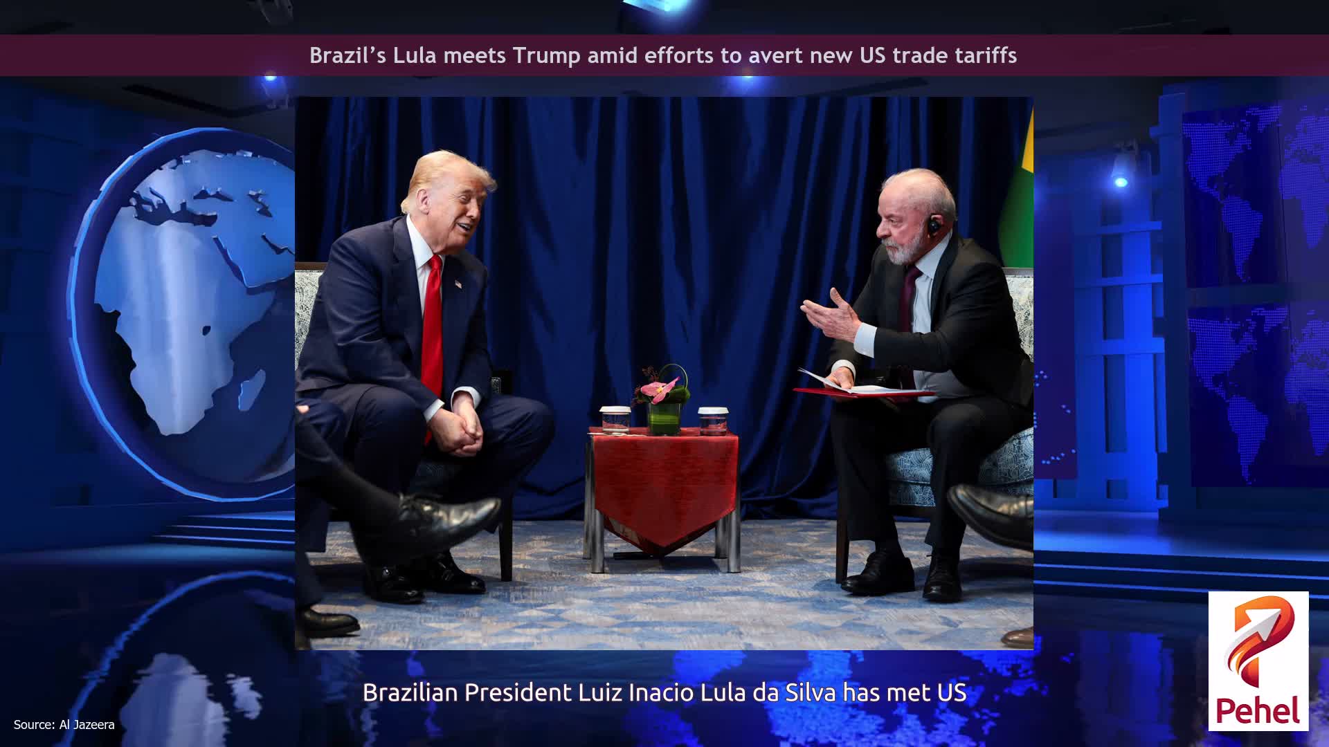 Brazil’s Lula meets Trump amid efforts to avert new US trade tariffs