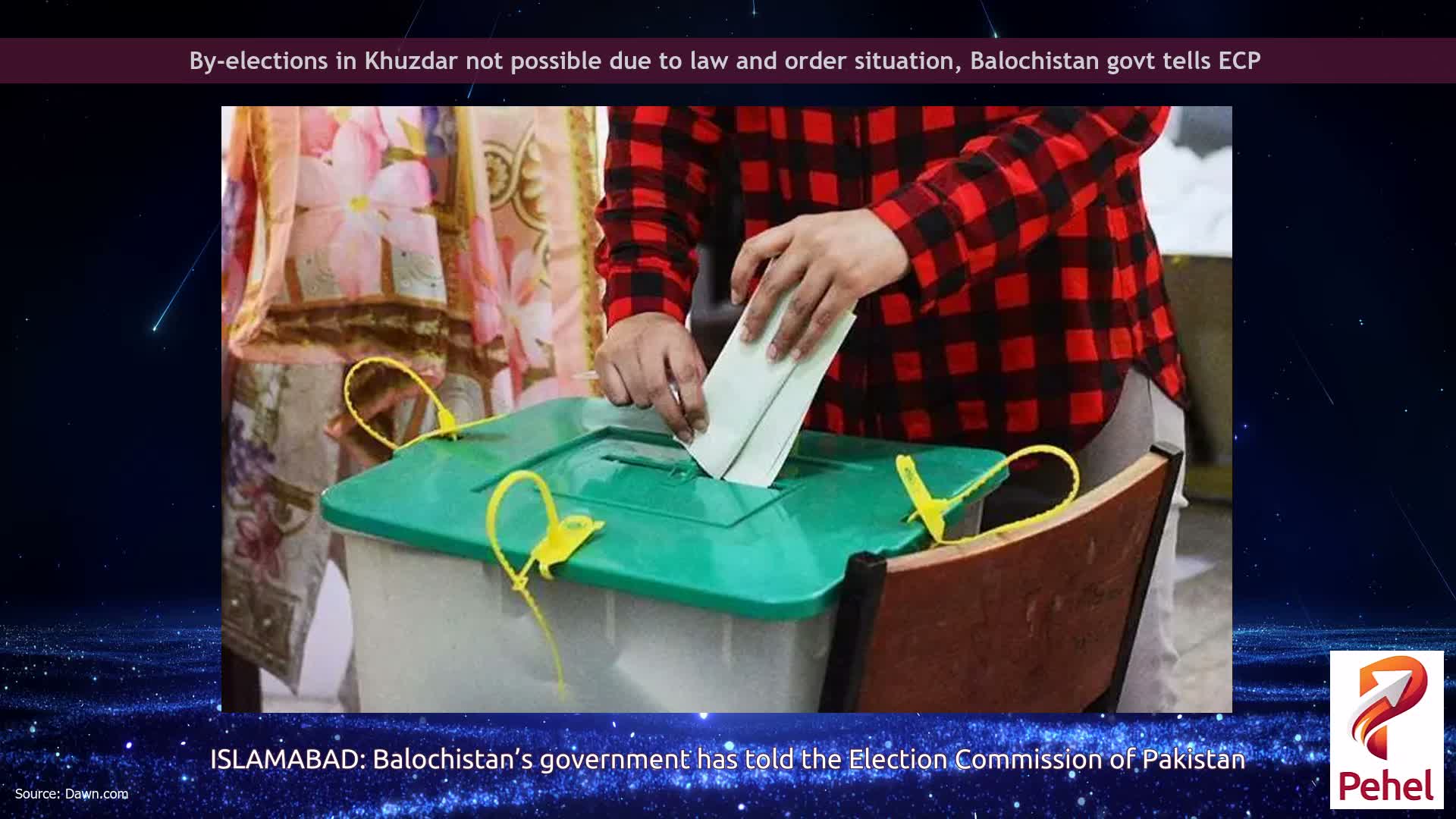By-elections in Khuzdar not possible due to law and order situation, Balochistan govt tells ECP