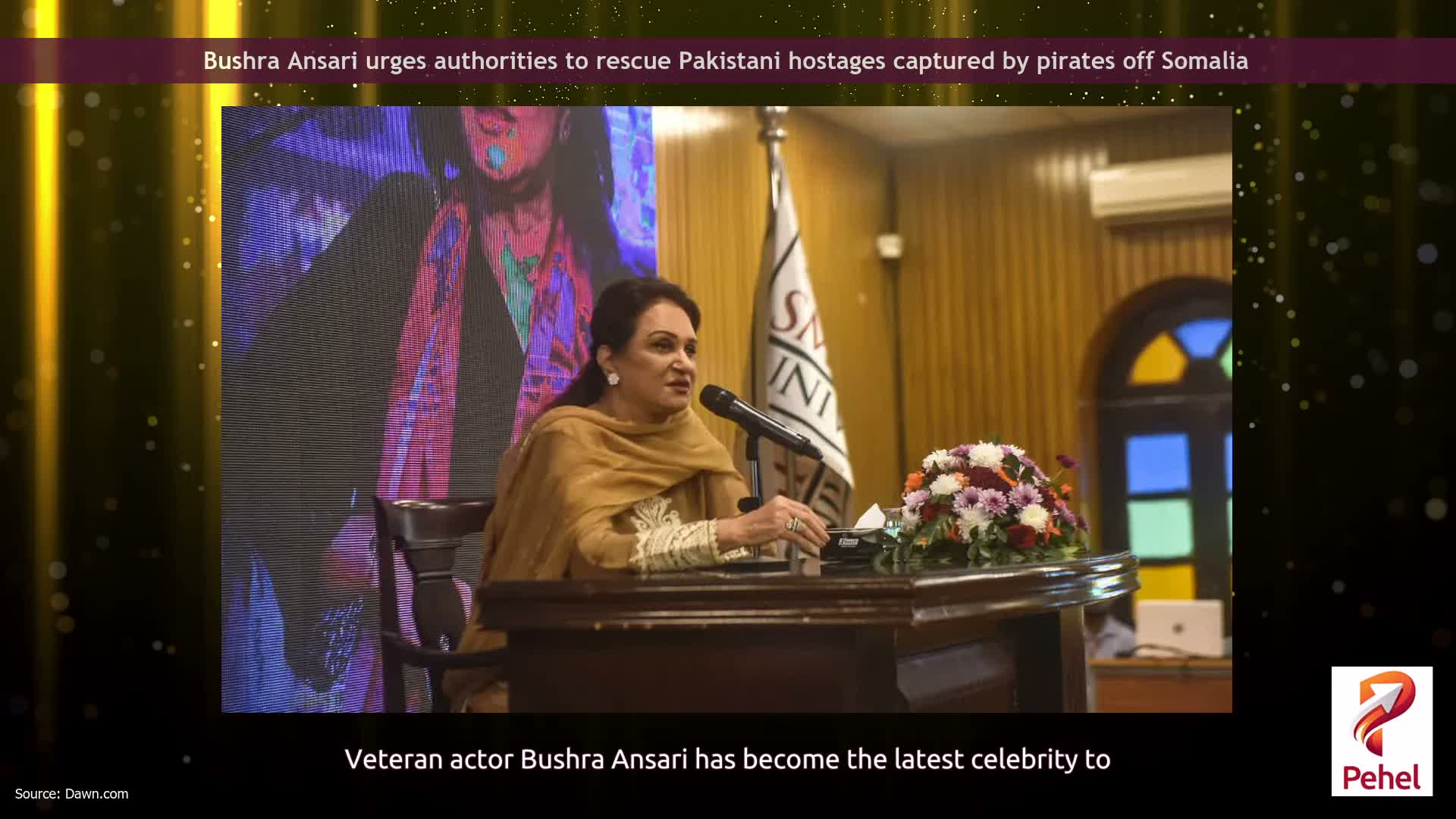 Bushra Ansari urges authorities to rescue Pakistani hostages captured by pirates off Somalia