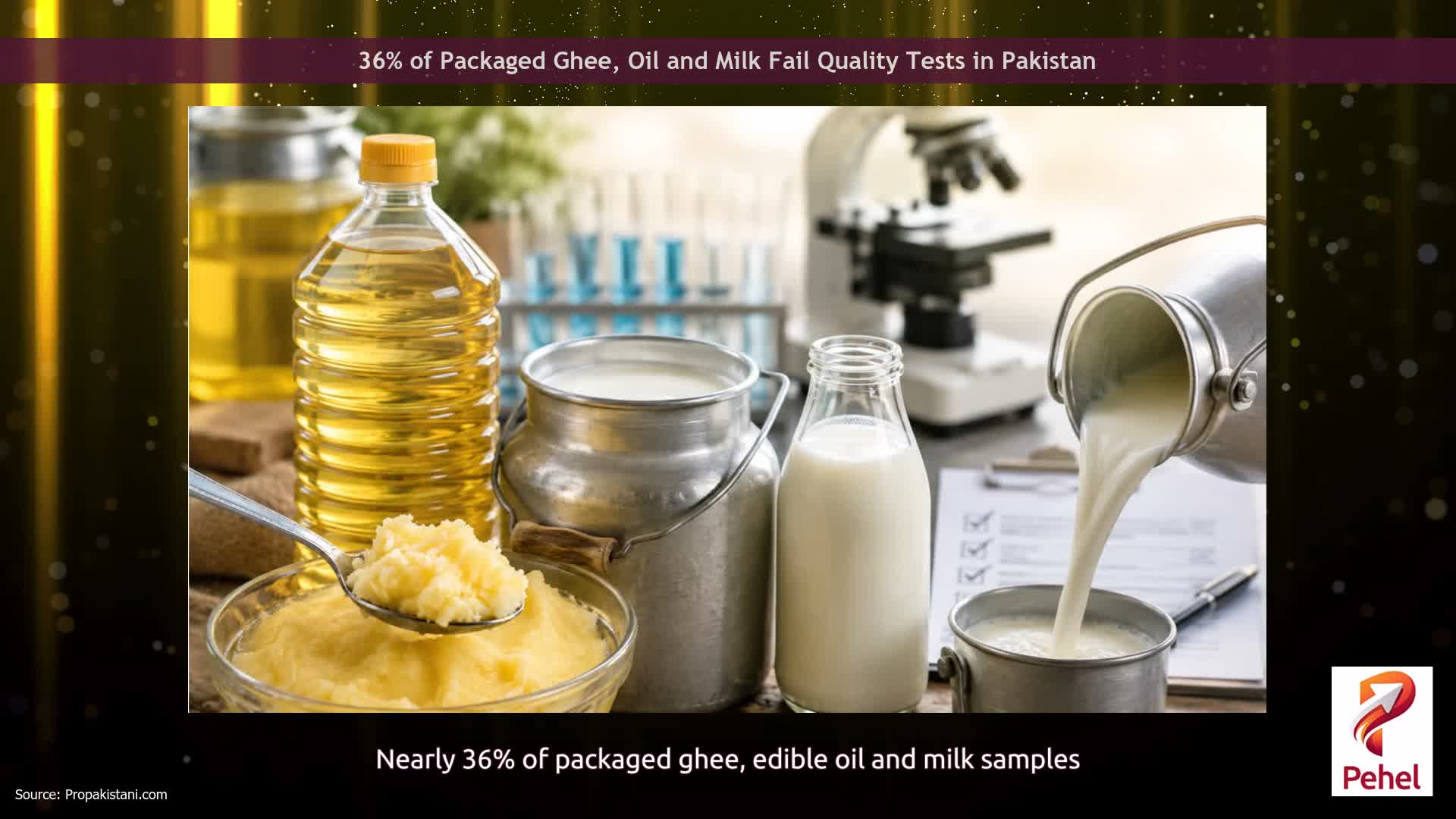 36% of Packaged Ghee, Oil and Milk Fail Quality Tests in Pakistan