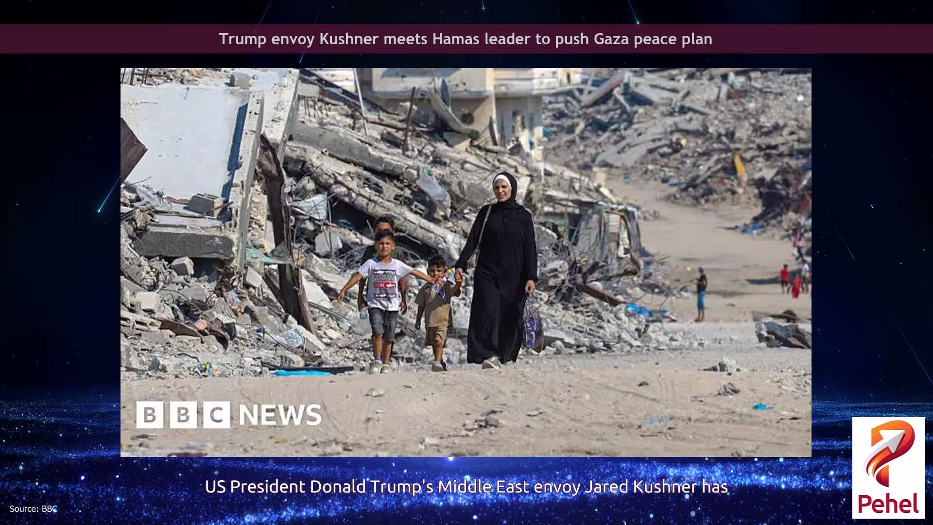 Trump envoy Kushner meets Hamas leader to push Gaza peace plan