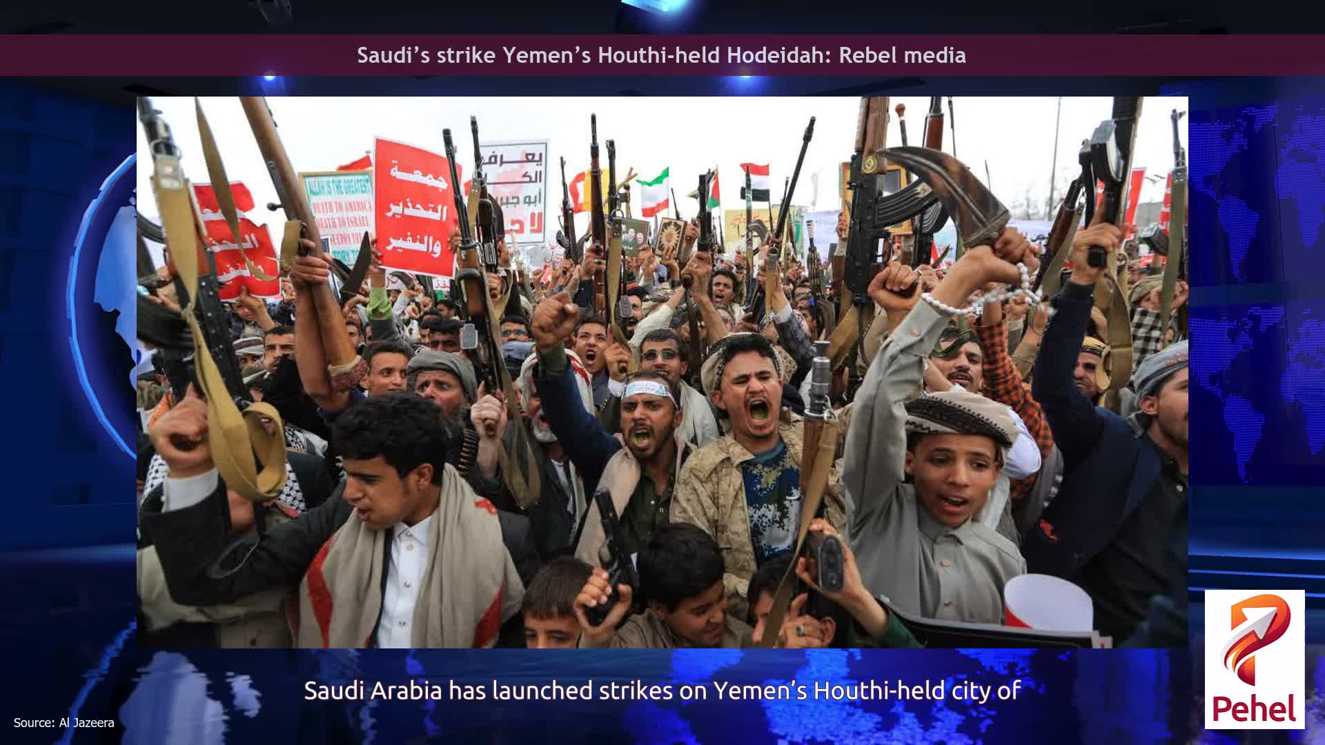 Saudi’s strike Yemen’s Houthi-held Hodeidah: Rebel media