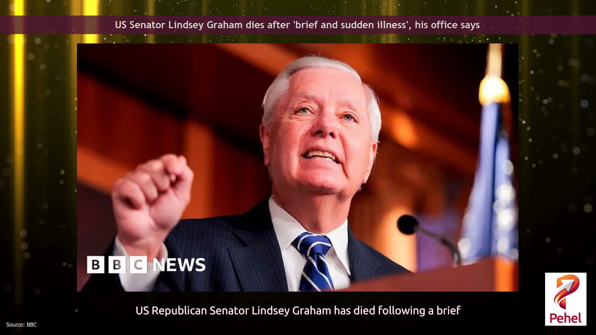 US Senator Lindsey Graham dies after 'brief and sudden illness', his office says
