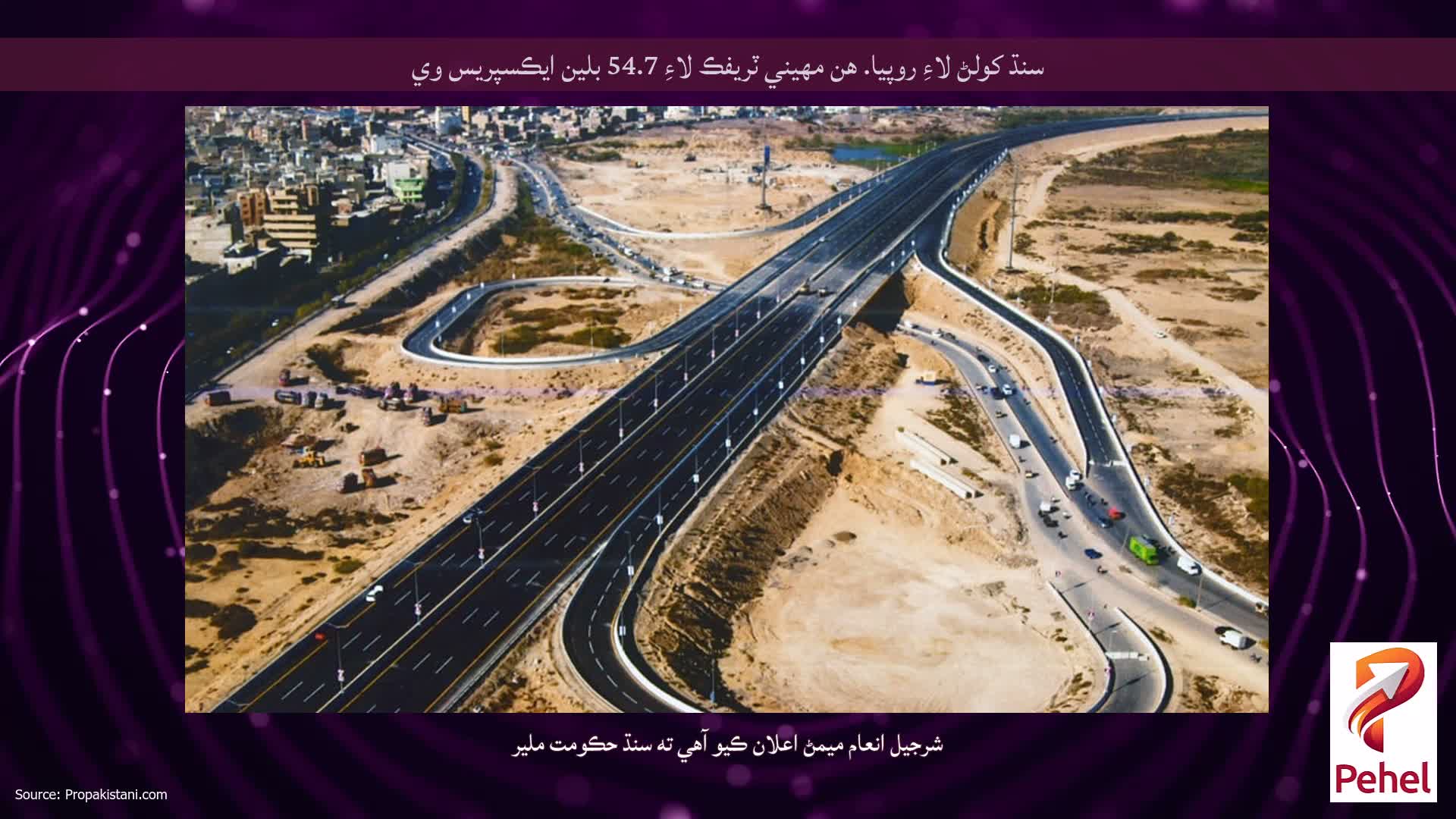 سنڌ کولڻ لاءِ روپيا. هن مهيني ٽريفڪ لاءِ 54.7 بلين ايڪسپريس وي