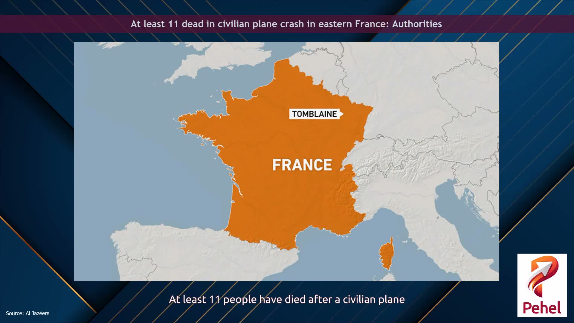 At least 11 dead in civilian plane crash in eastern France: Authorities