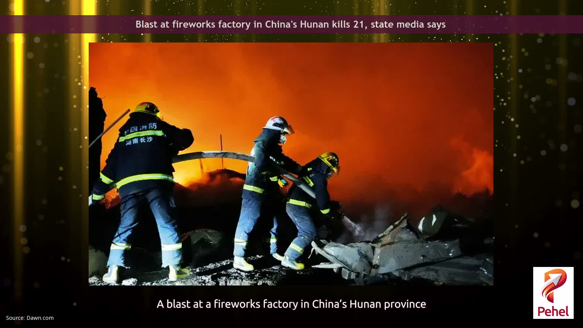 Blast at fireworks factory in China's Hunan kills 21, state media says
