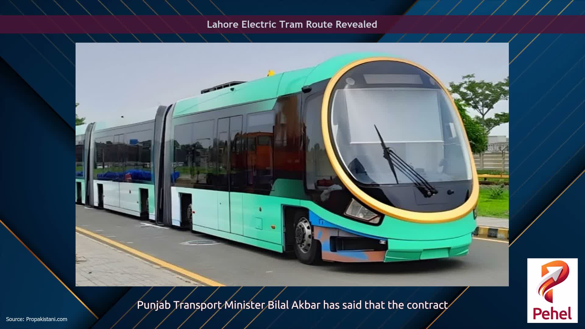 Lahore Electric Tram Route Revealed