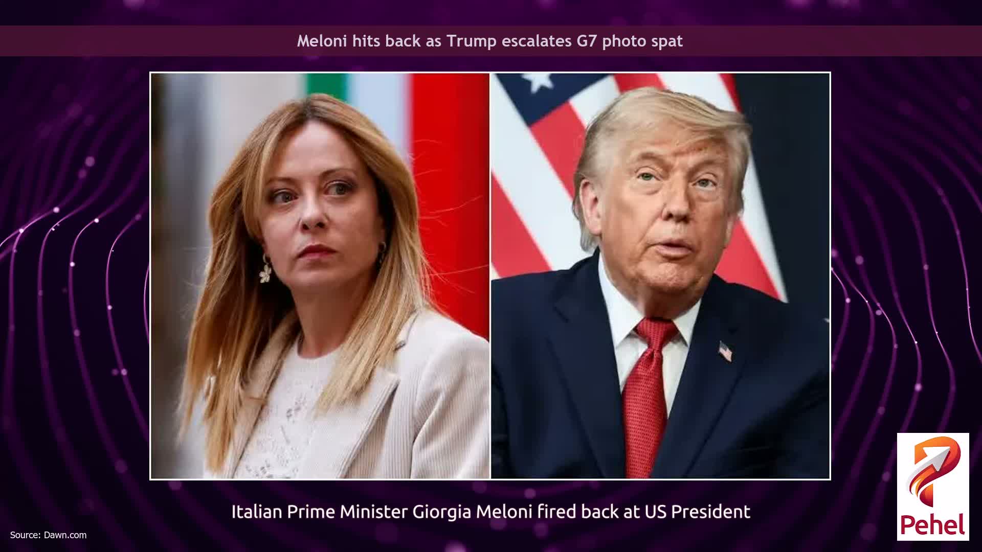 Meloni hits back as Trump escalates G7 photo spat